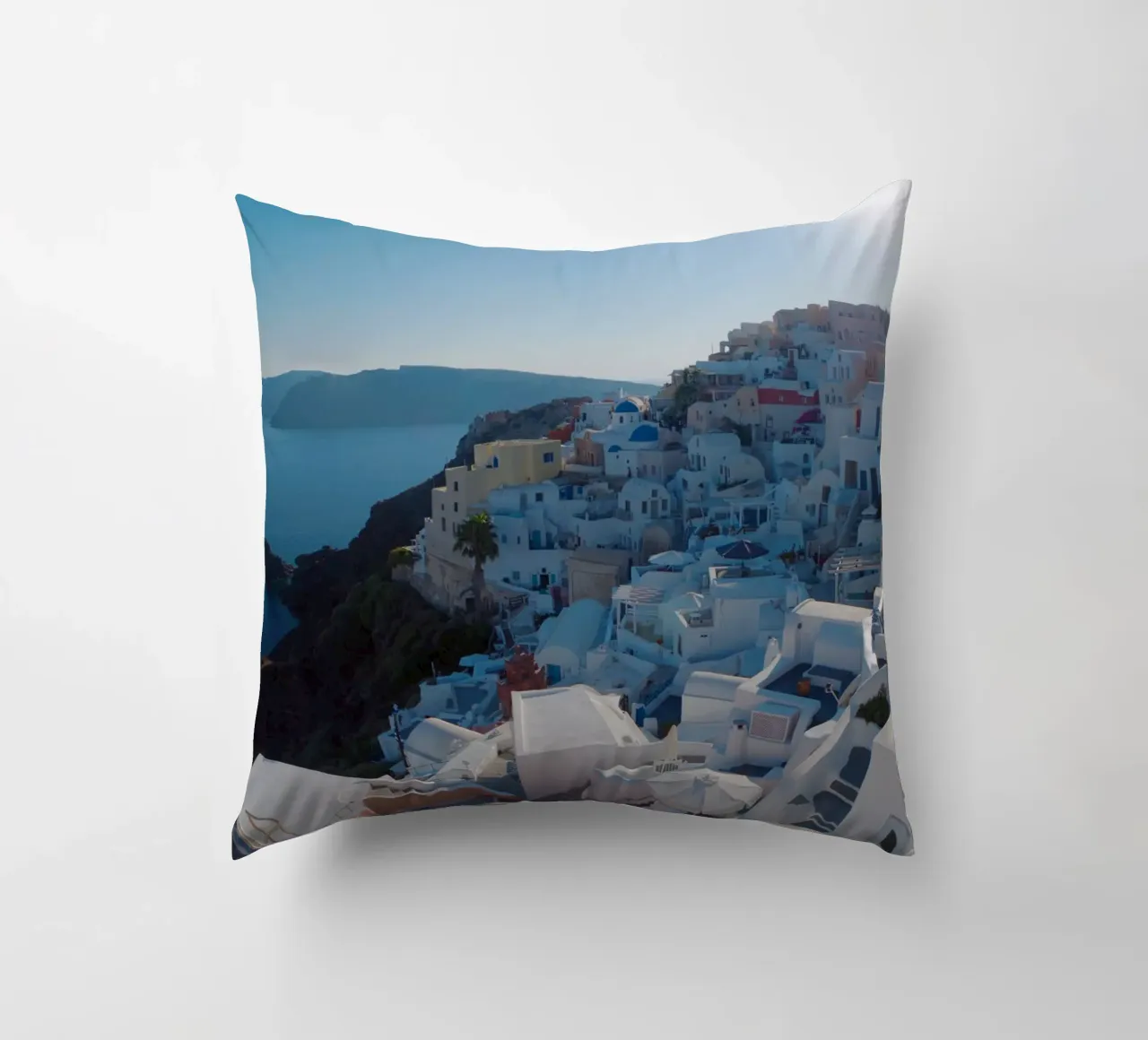 Greece - Santorini Island cuscino da Fjöllart