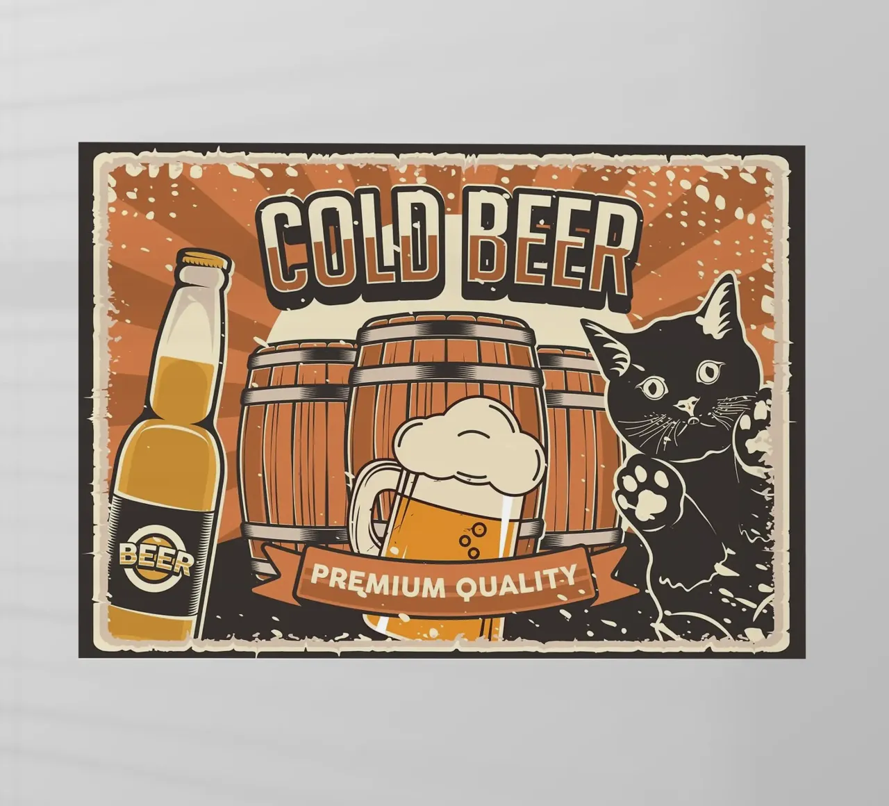 Barile di birra freddo per gatti pellicola backlit da apple crumble