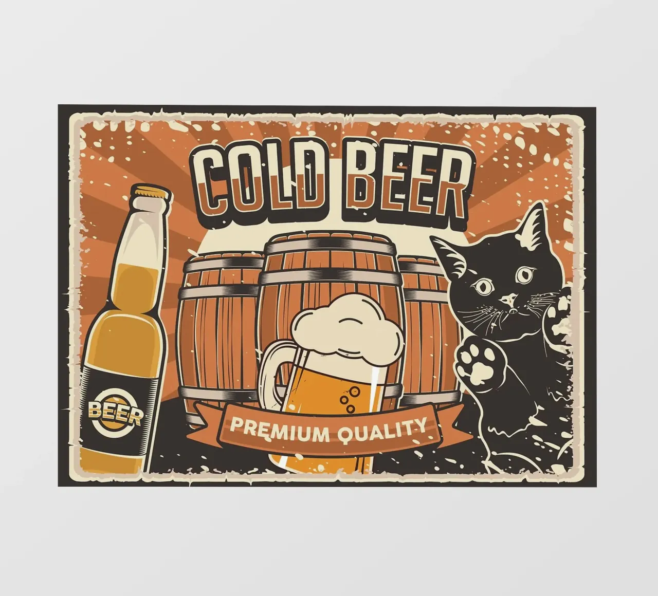 Barile di birra freddo per gatti pellicola backlit da apple crumble