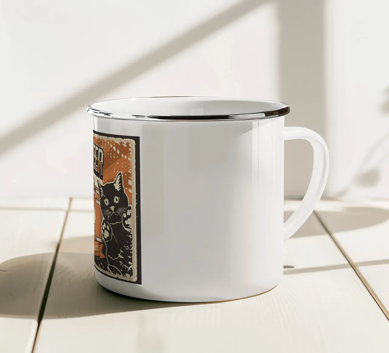 Barile di birra freddo per gatti tazza in smalto da apple crumble