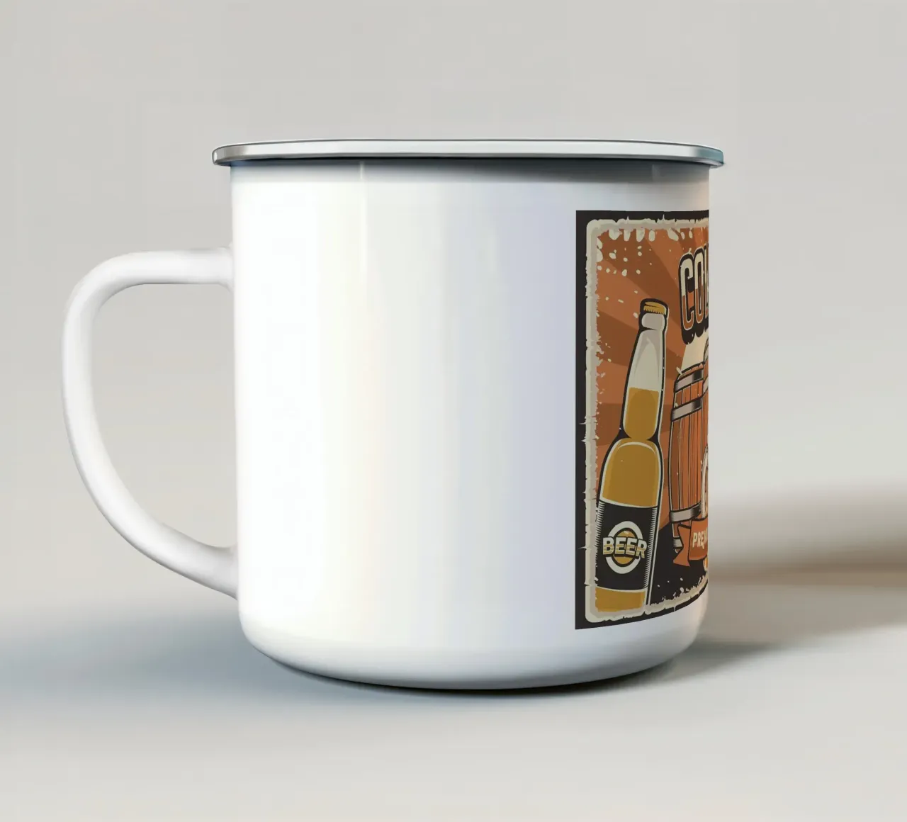 Barile di birra freddo per gatti tazza in smalto da apple crumble