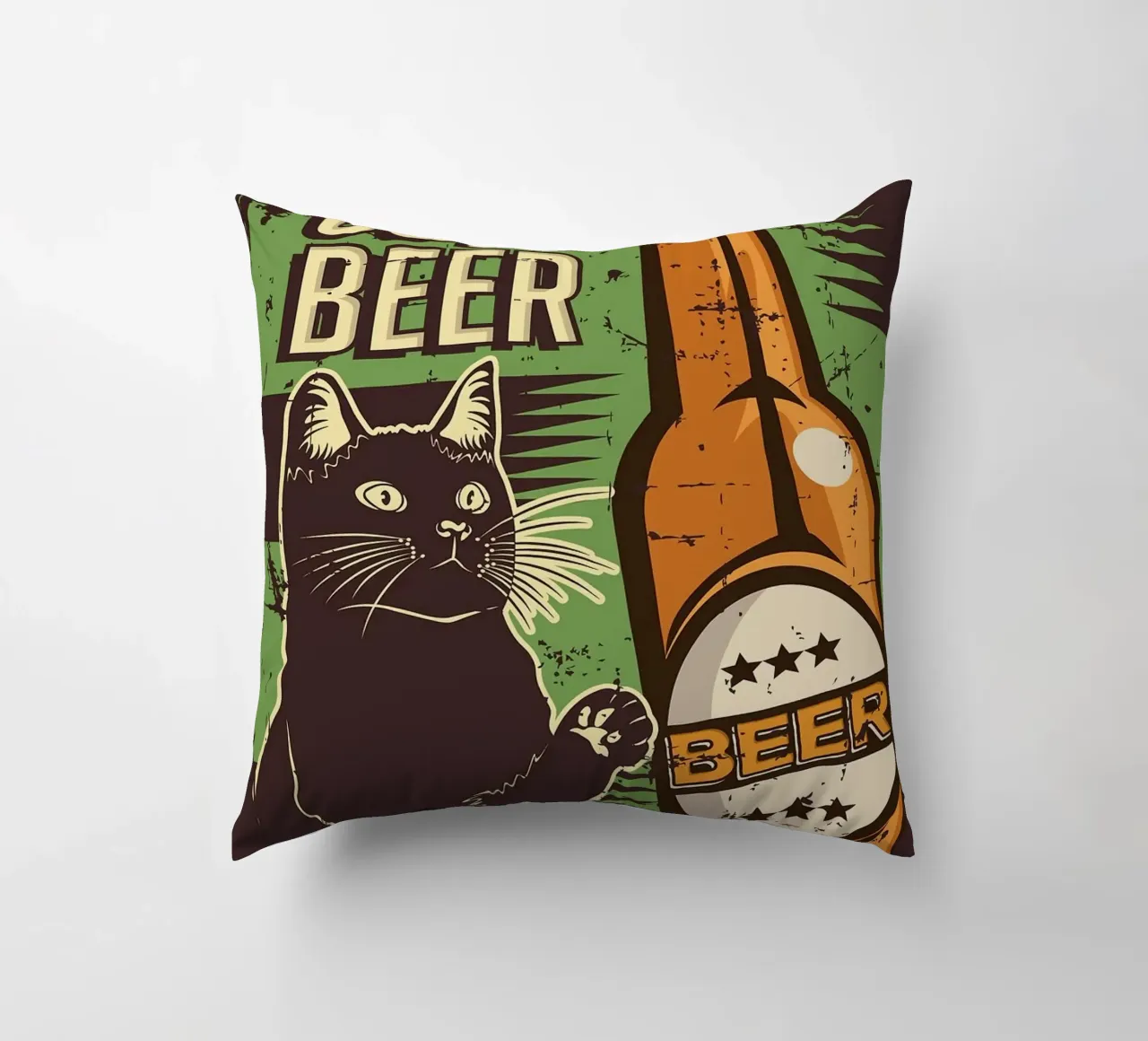 Gatto birra fredda cuscino da apple crumble