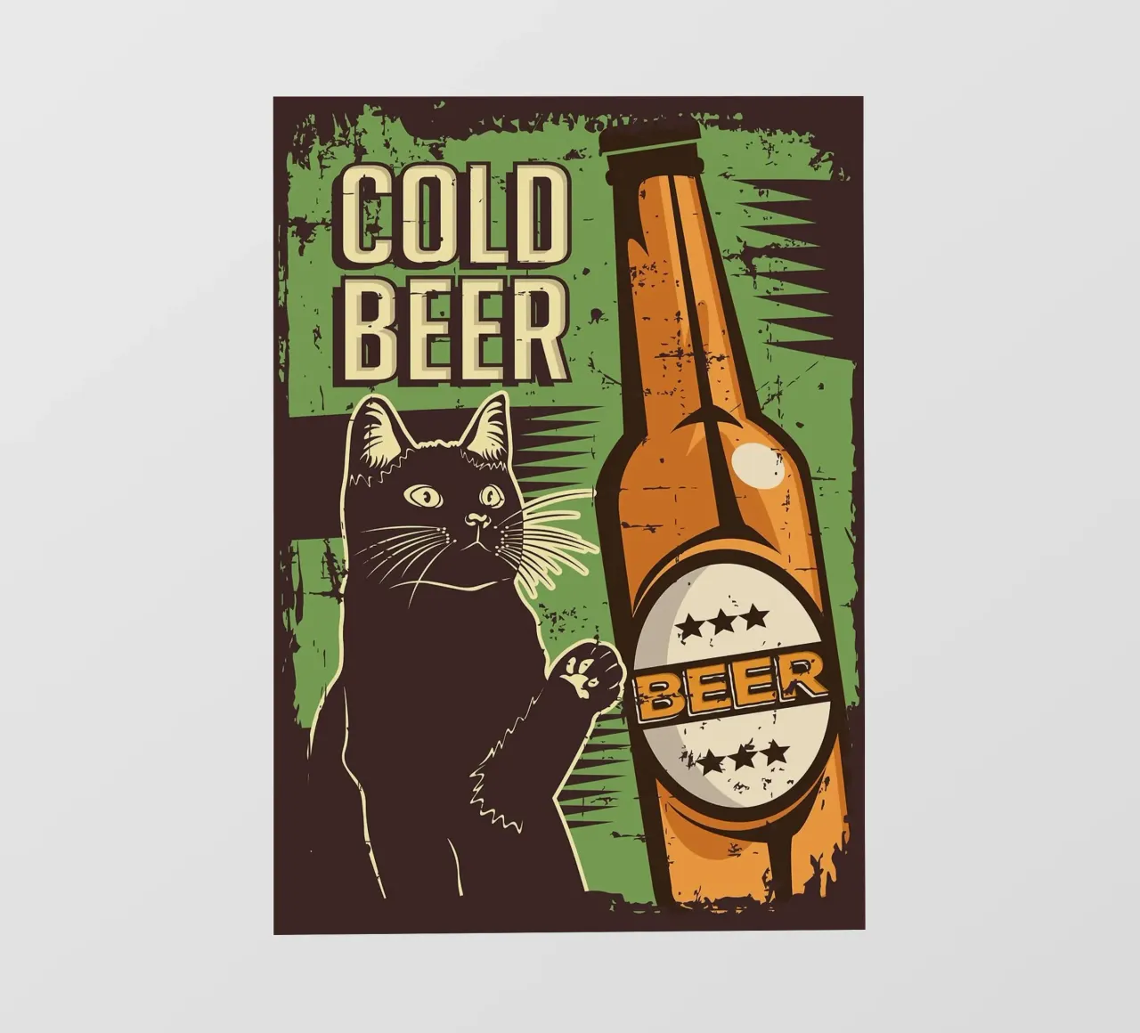 Gatto birra fredda pellicola backlit da apple crumble
