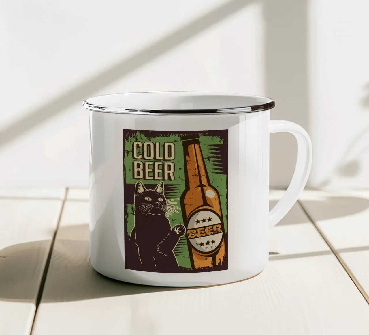 Gatto birra fredda tazza in smalto da apple crumble