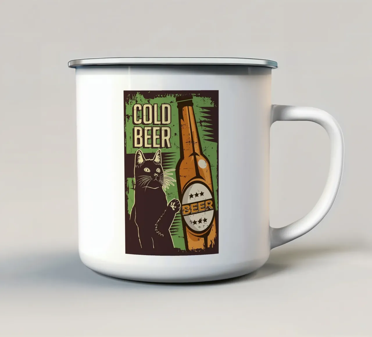 Gatto birra fredda tazza in smalto da apple crumble