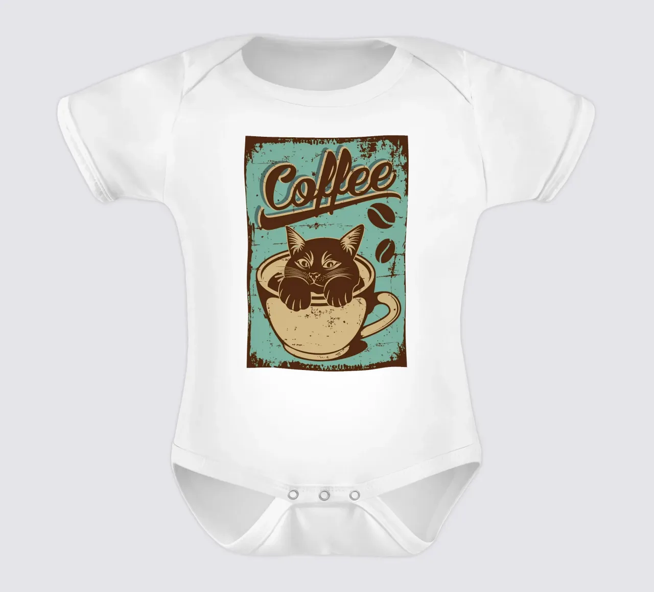 Gatto e caffè 8 body neonato maniche corte da apple crumble