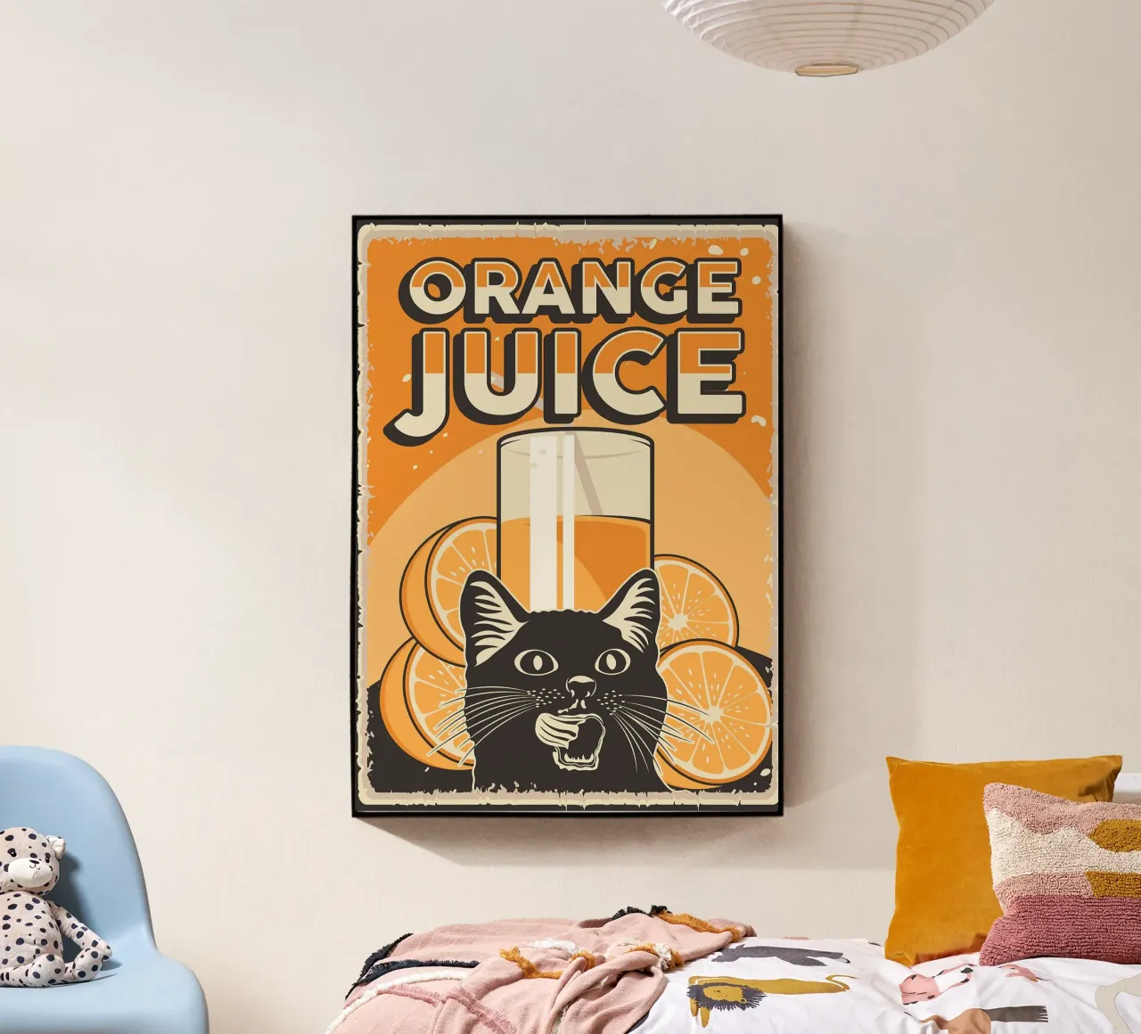 Gatto e succo di frutta divertenti 2 plexiglass da apple crumble