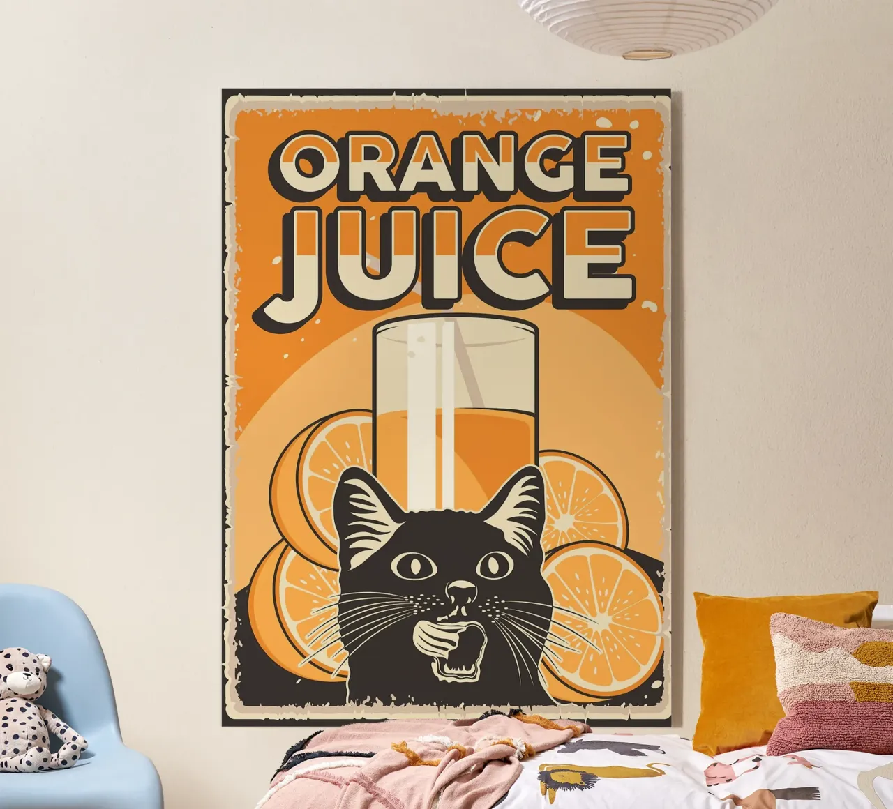 Gatto e succo di frutta divertenti 2 plexiglass da apple crumble