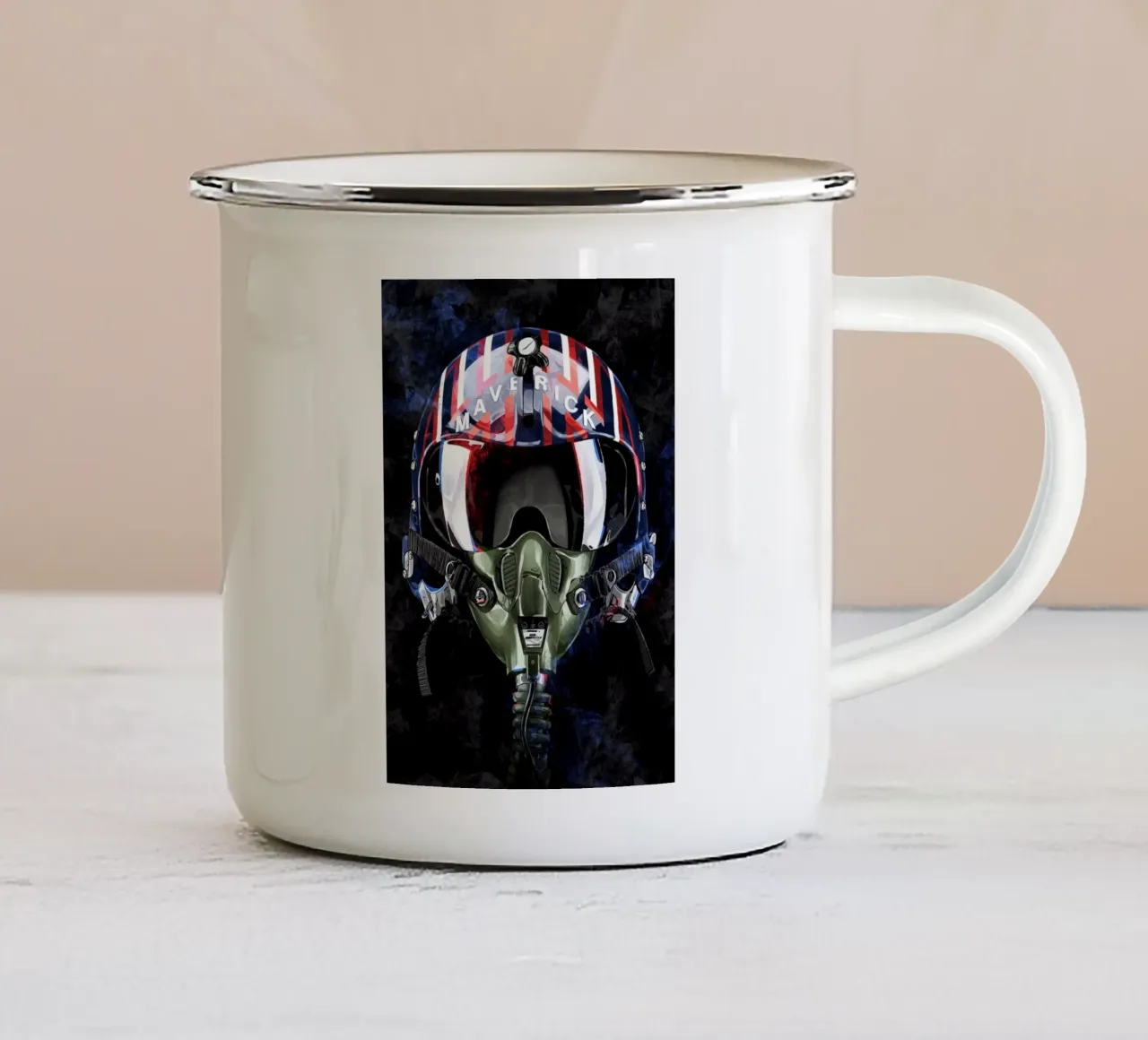 Top Gun tazza in smalto da nabakumov