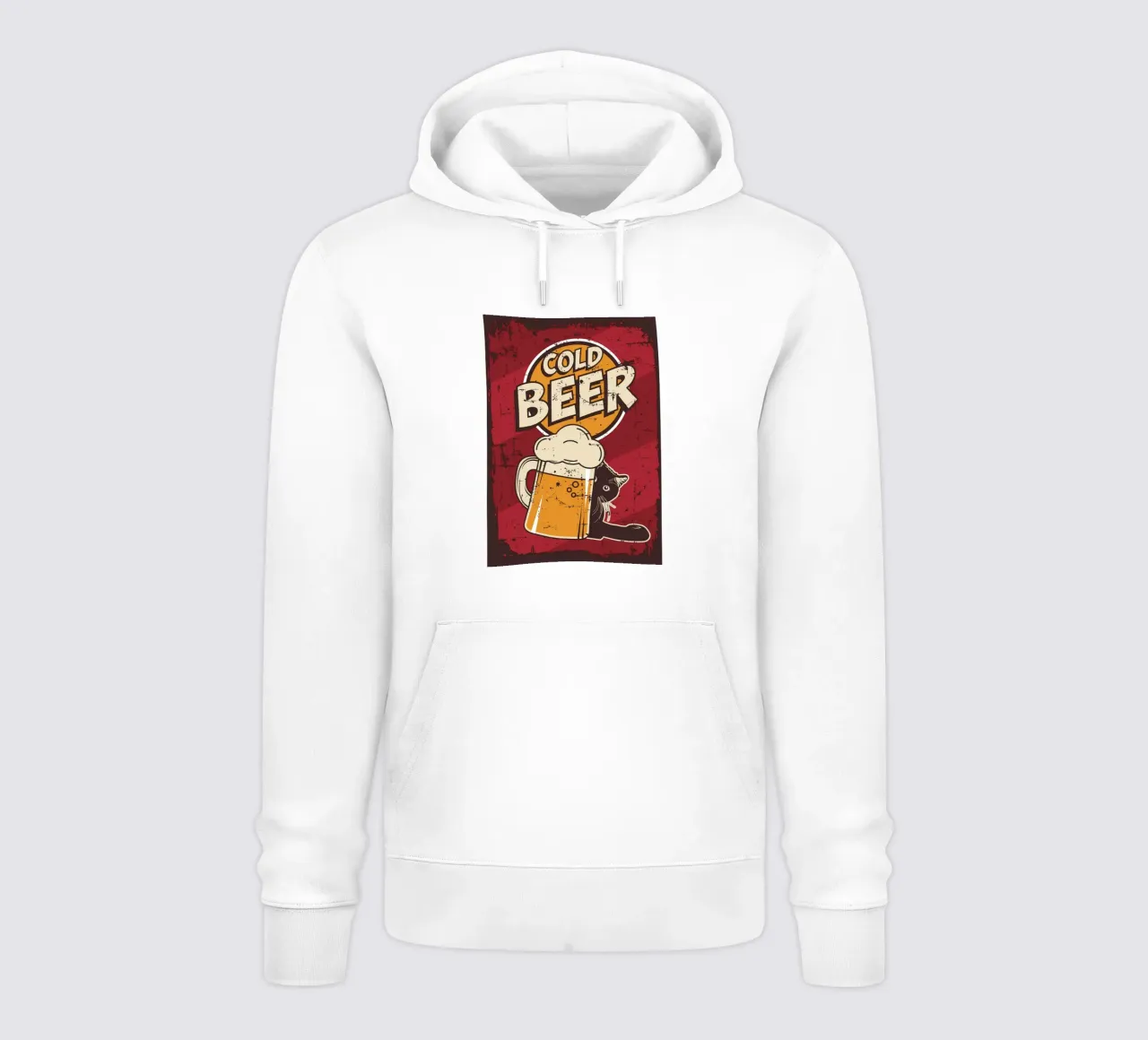 Gatto ubriaco birra fredda felpa con cappuccio da apple crumble