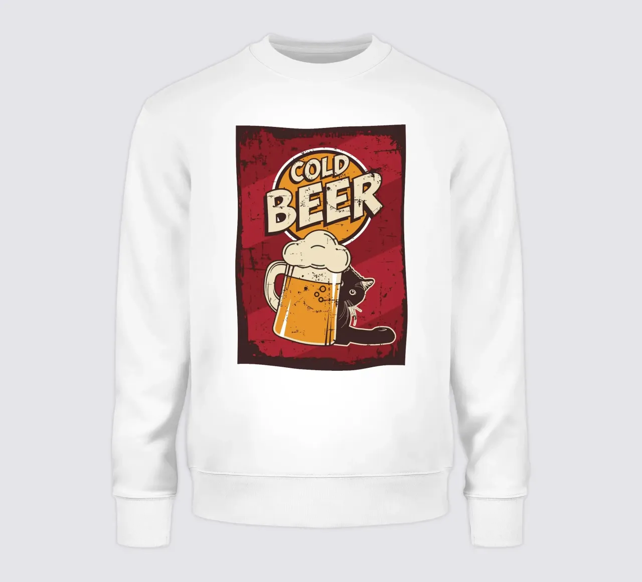 Gatto ubriaco birra fredda felpa da apple crumble