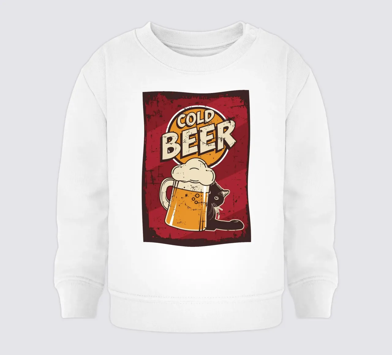 Gatto ubriaco birra fredda felpa neonato da apple crumble