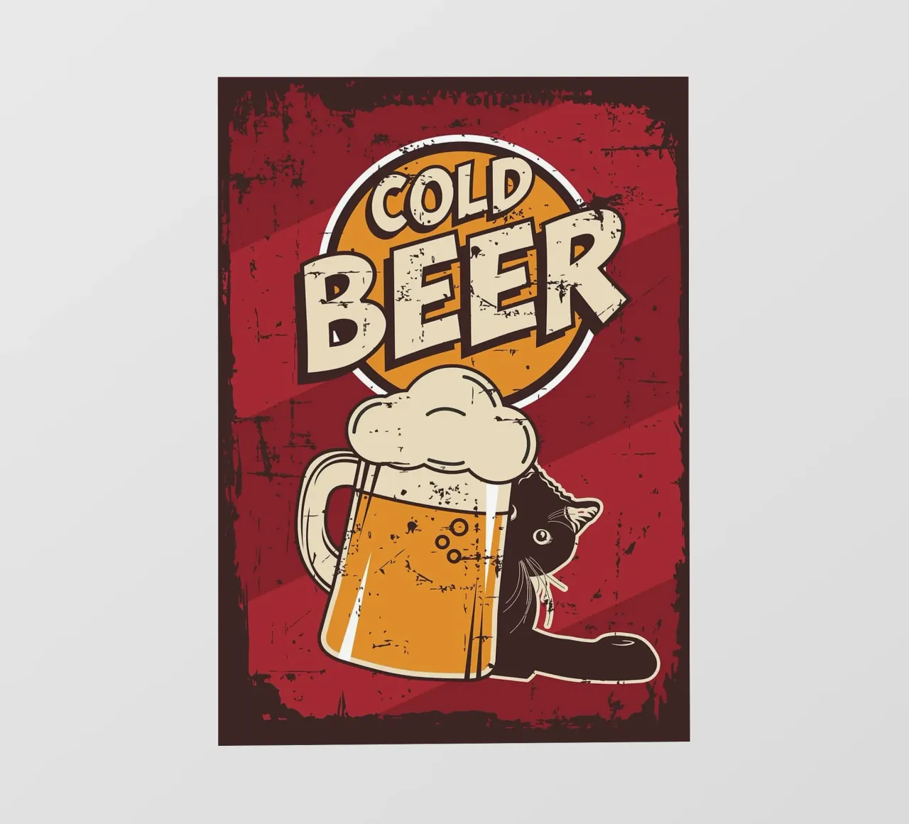 Gatto ubriaco birra fredda telo in pvc da apple crumble