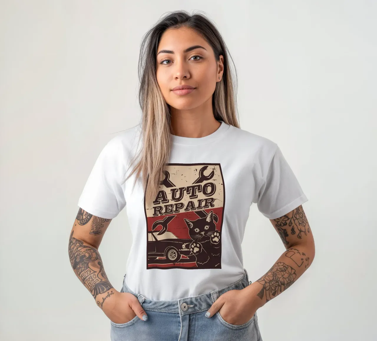 Retro Cat e Garage 6 t-shirt da apple crumble