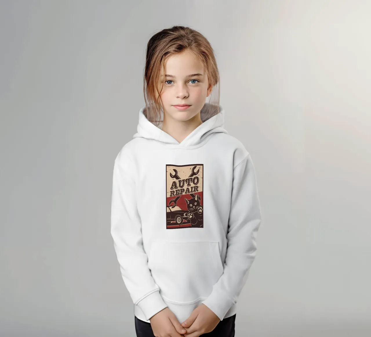 Retro Cat e Garage 6 felpa bambino con cappuccio da apple crumble
