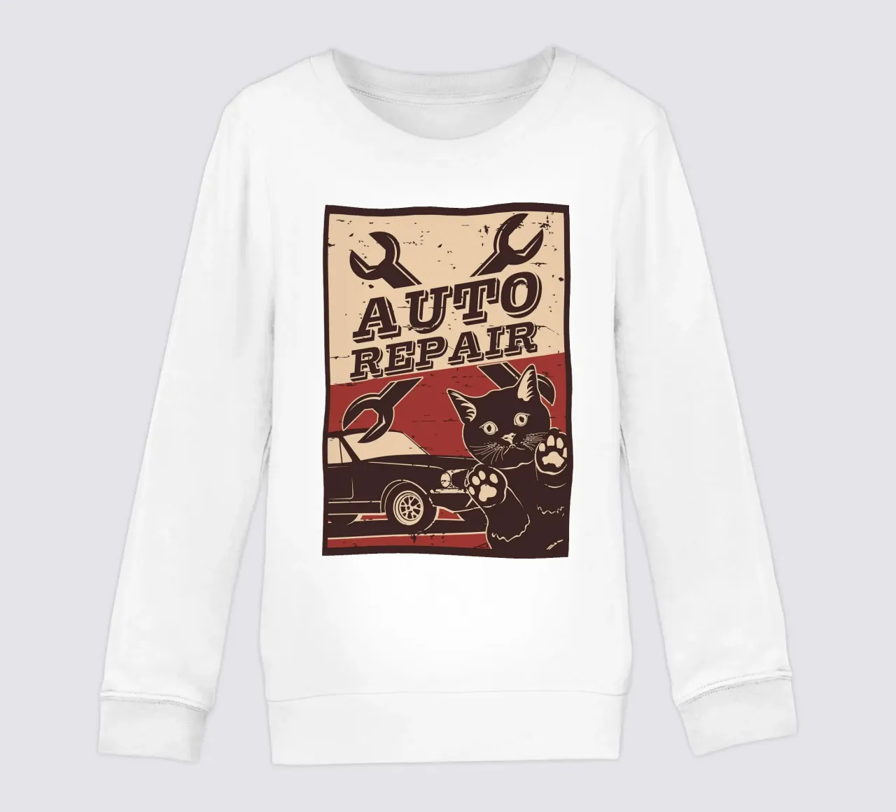 Retro Cat e Garage 6 felpa bambino da apple crumble