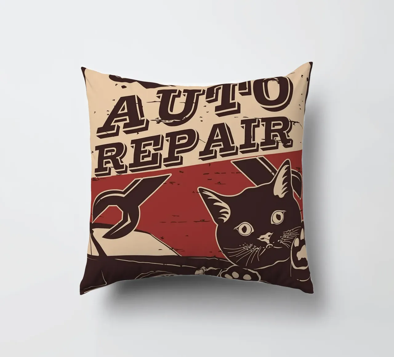 Retro Cat e Garage 6 cuscino da apple crumble