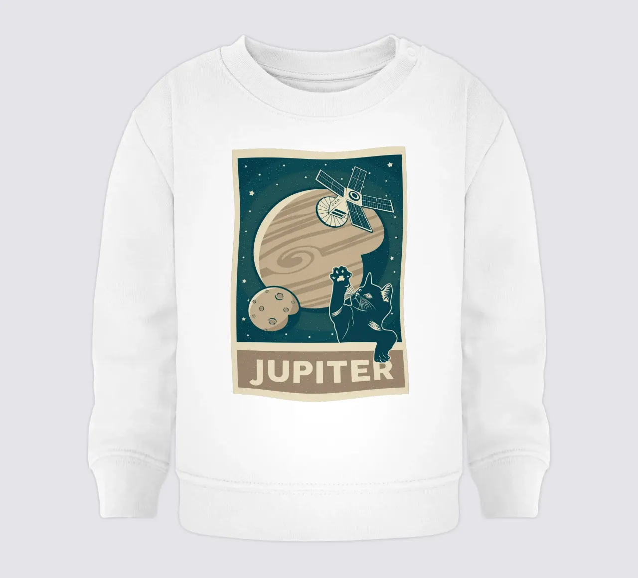 Retro Cat y Júpiter sudadera de bebé de apple crumble
