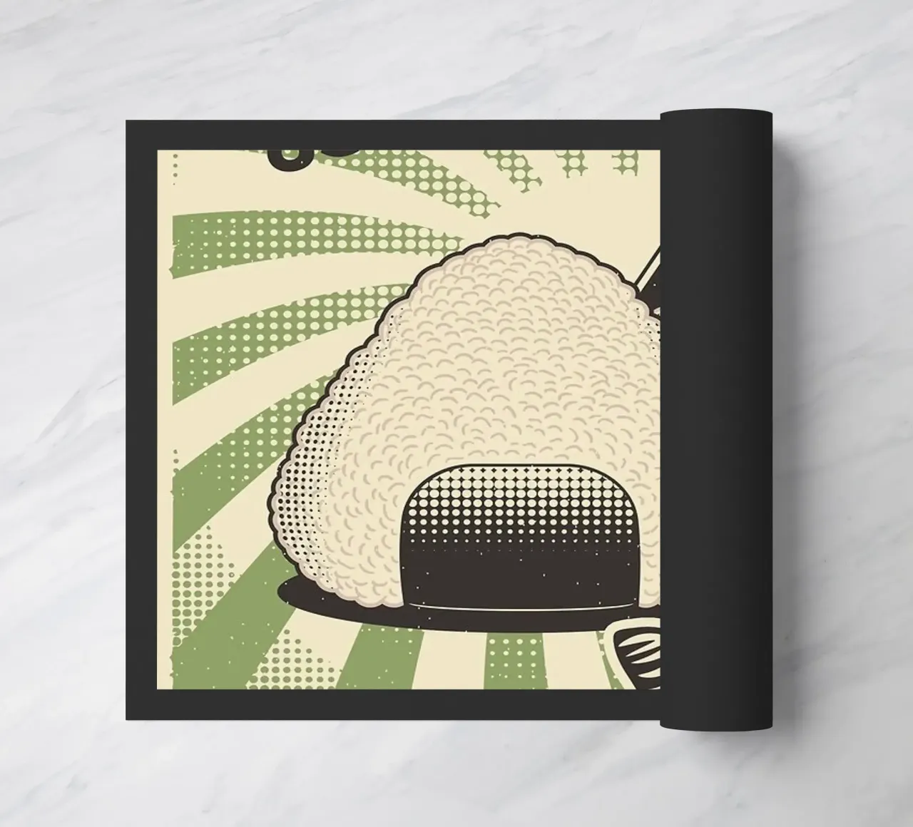 Gatto nero Onigiri zerbino da apple crumble
