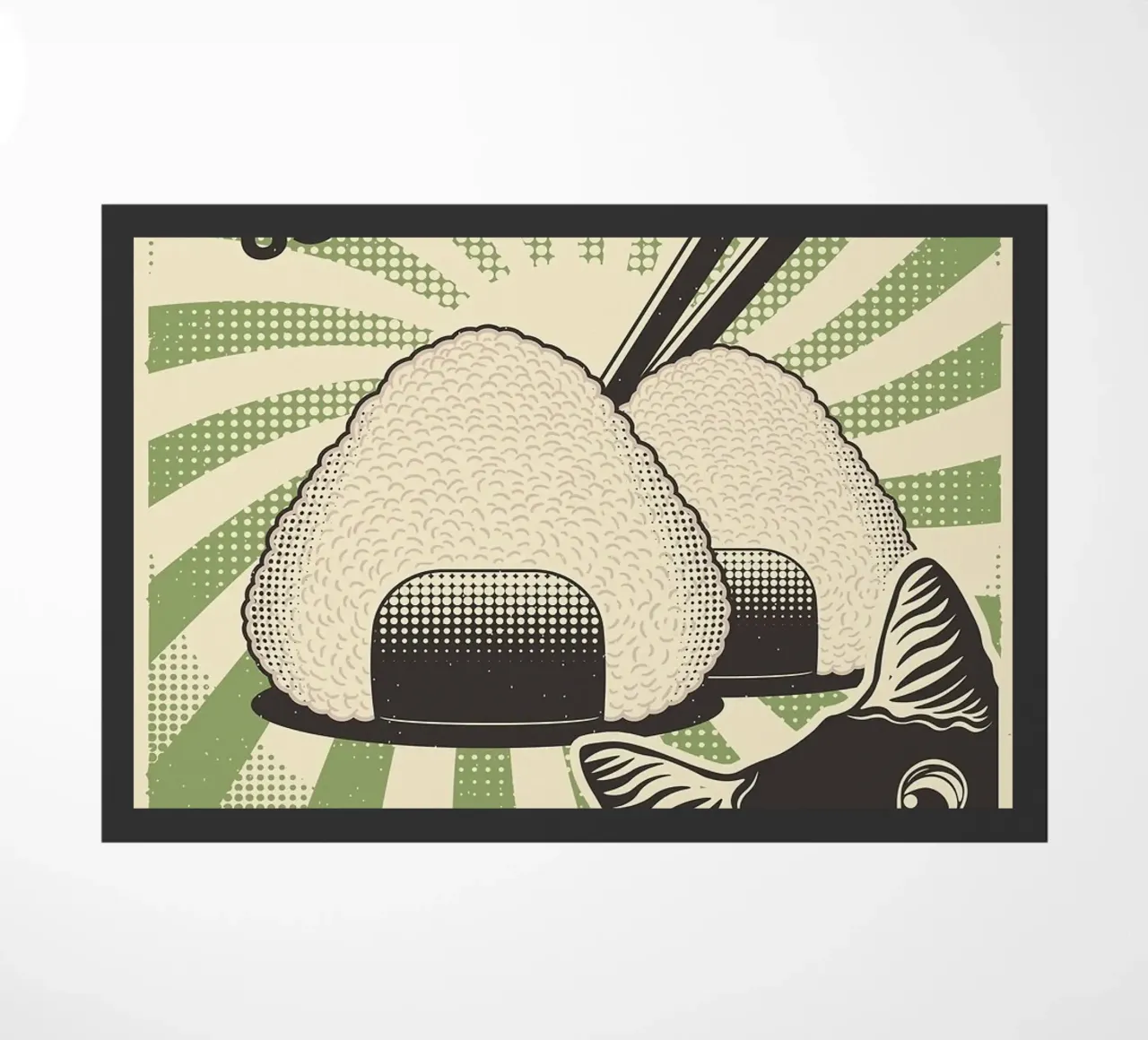 Gatto nero Onigiri zerbino da apple crumble