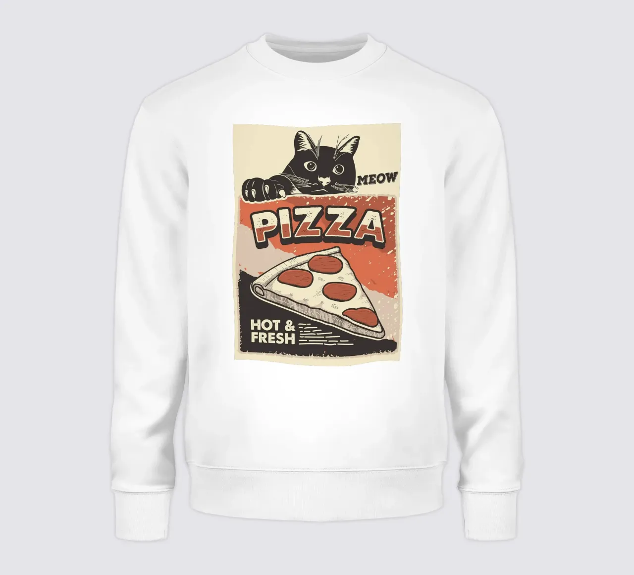 Meow Cat e la pizza felpa da apple crumble