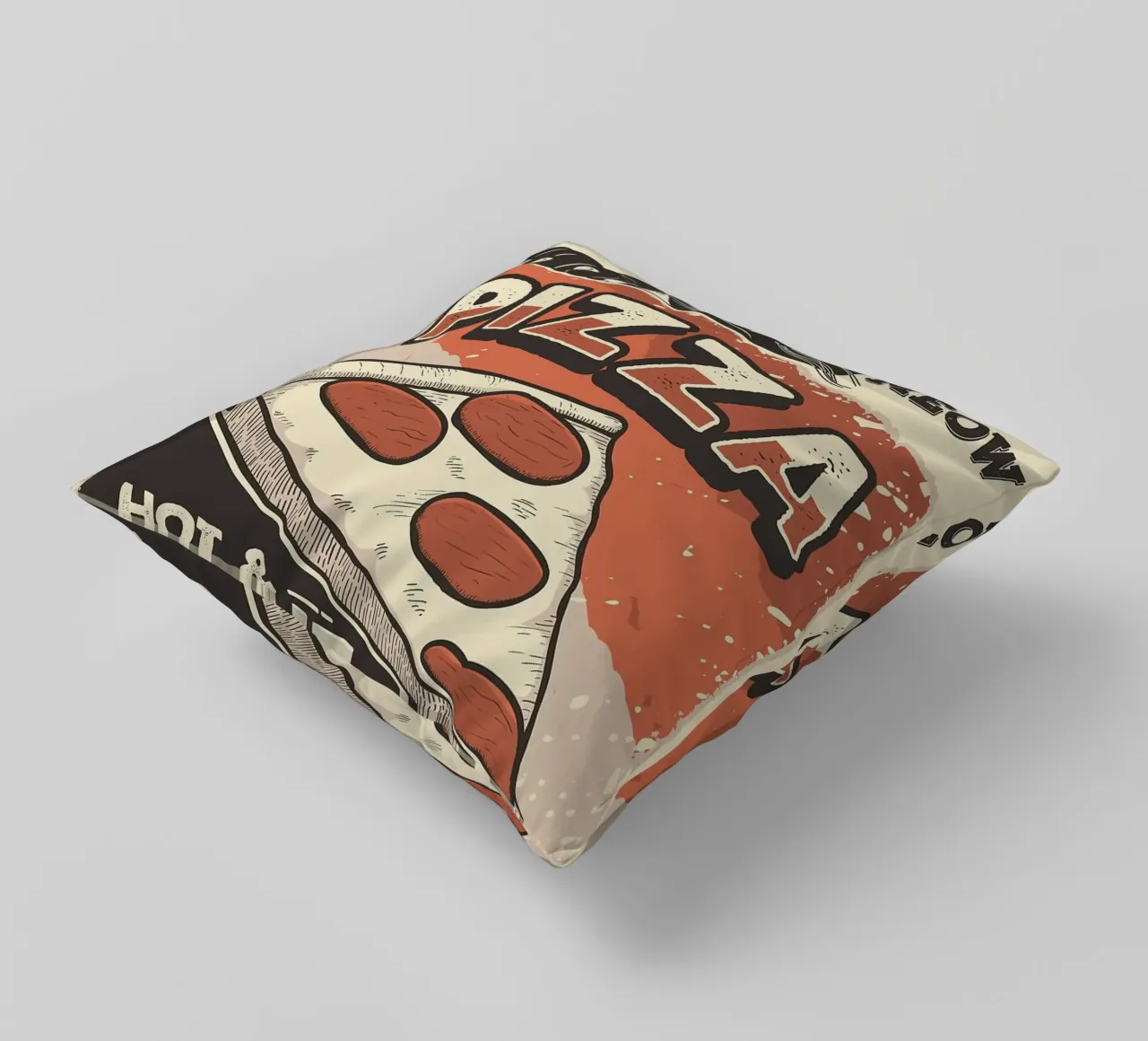 Meow Cat e la pizza cuscino da apple crumble