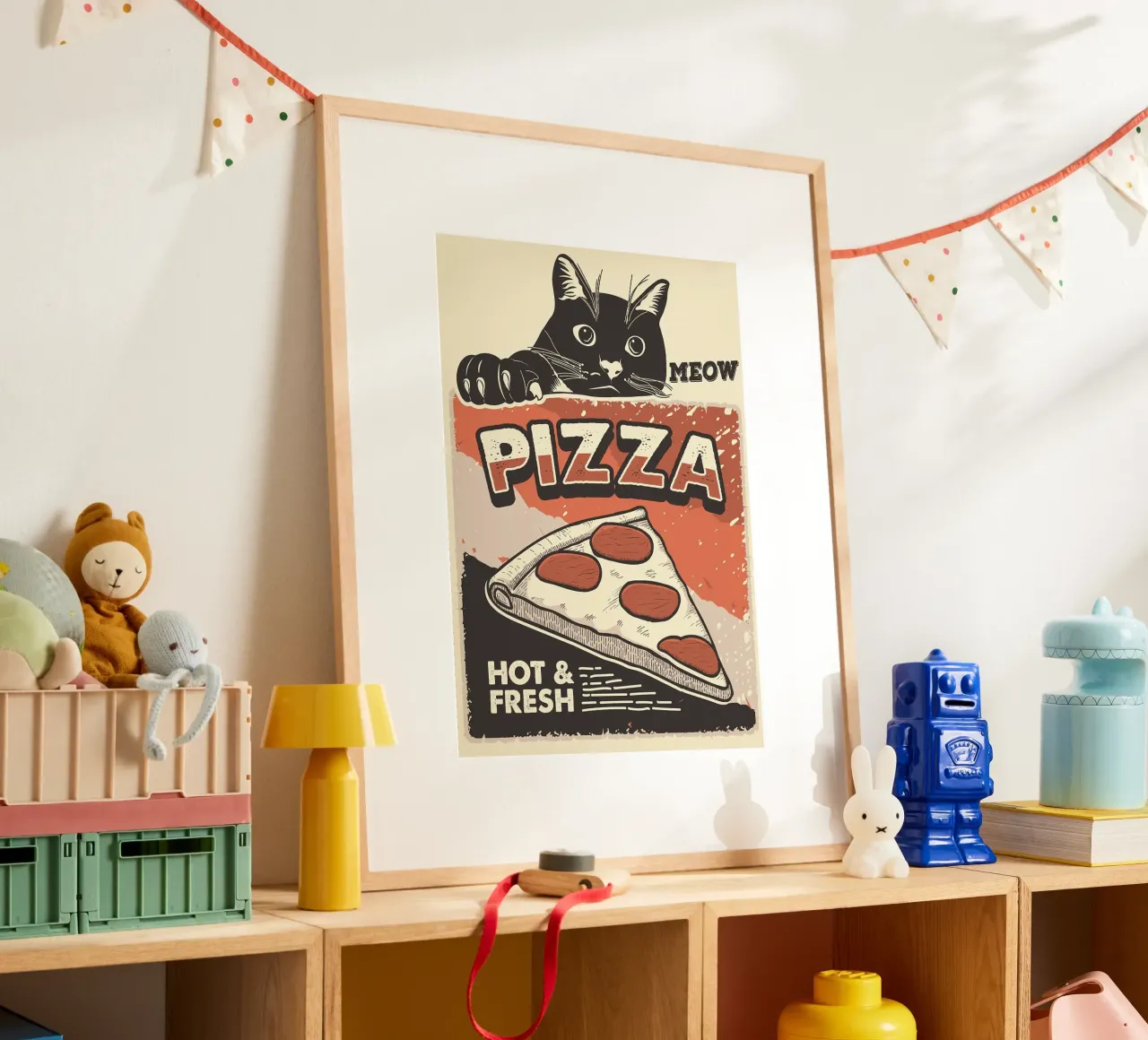 Meow Cat e la pizza carta hahnemühle da apple crumble