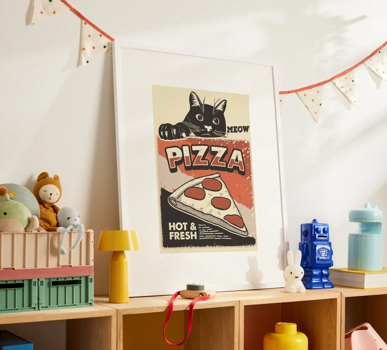 Meow Cat e la pizza carta hahnemühle da apple crumble