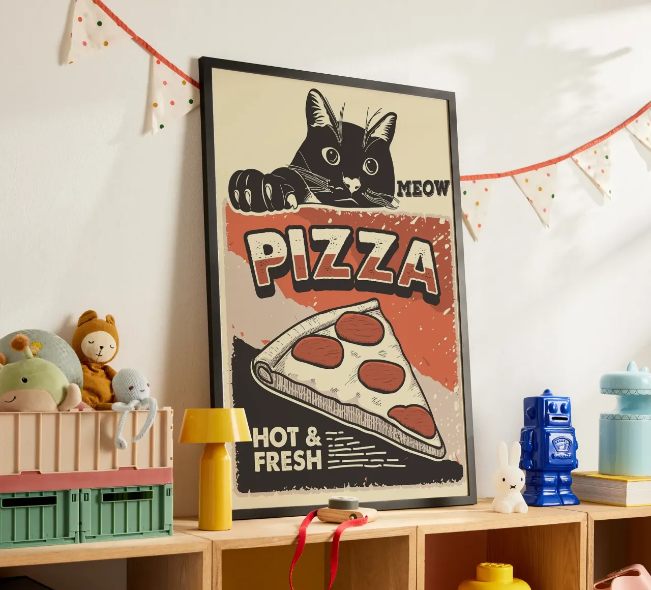 Meow Cat e la pizza carta hahnemühle da apple crumble