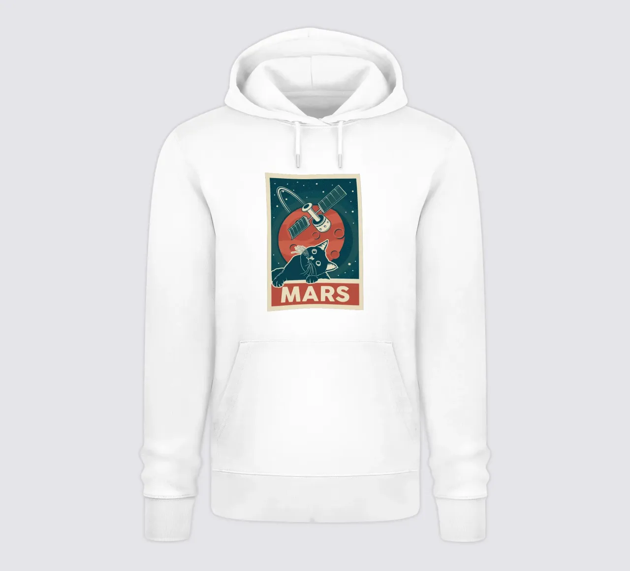 Retro Cat y Marte sudadera con capucha de apple crumble