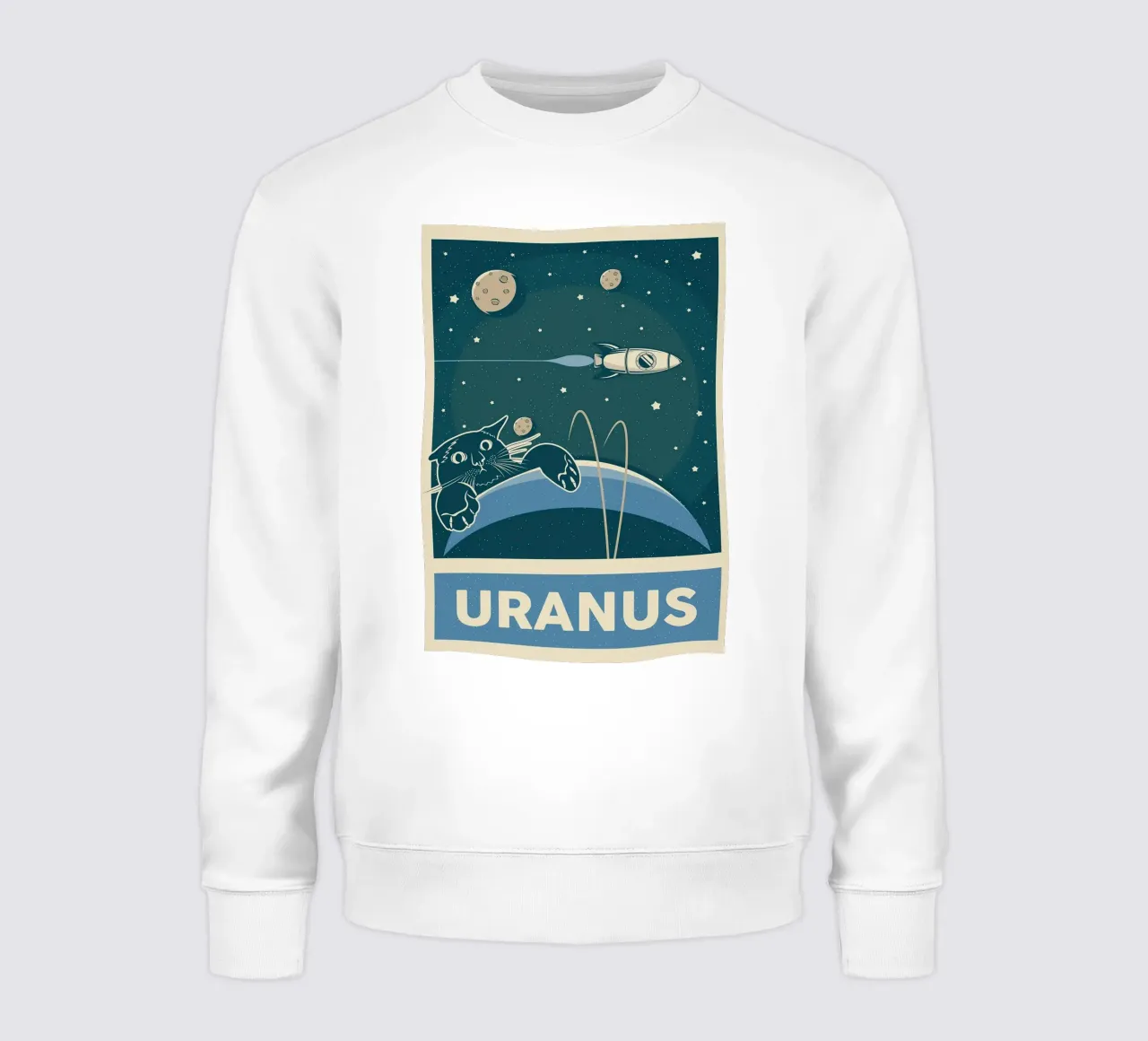 Retro Cat y Urano sudadera de apple crumble