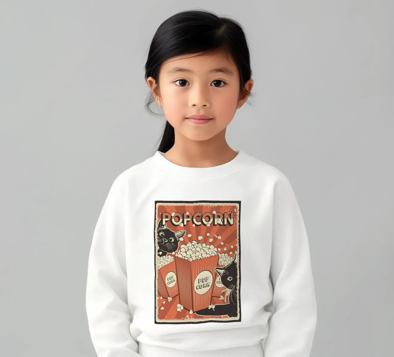 Popcorn per gatti retrò felpa bambino da apple crumble