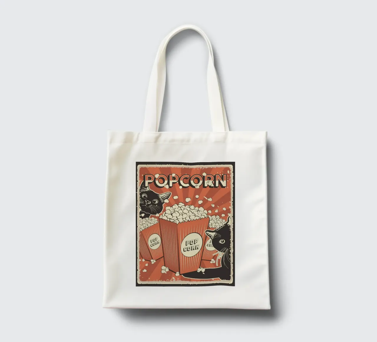 Popcorn per gatti retrò borsa in juta da apple crumble