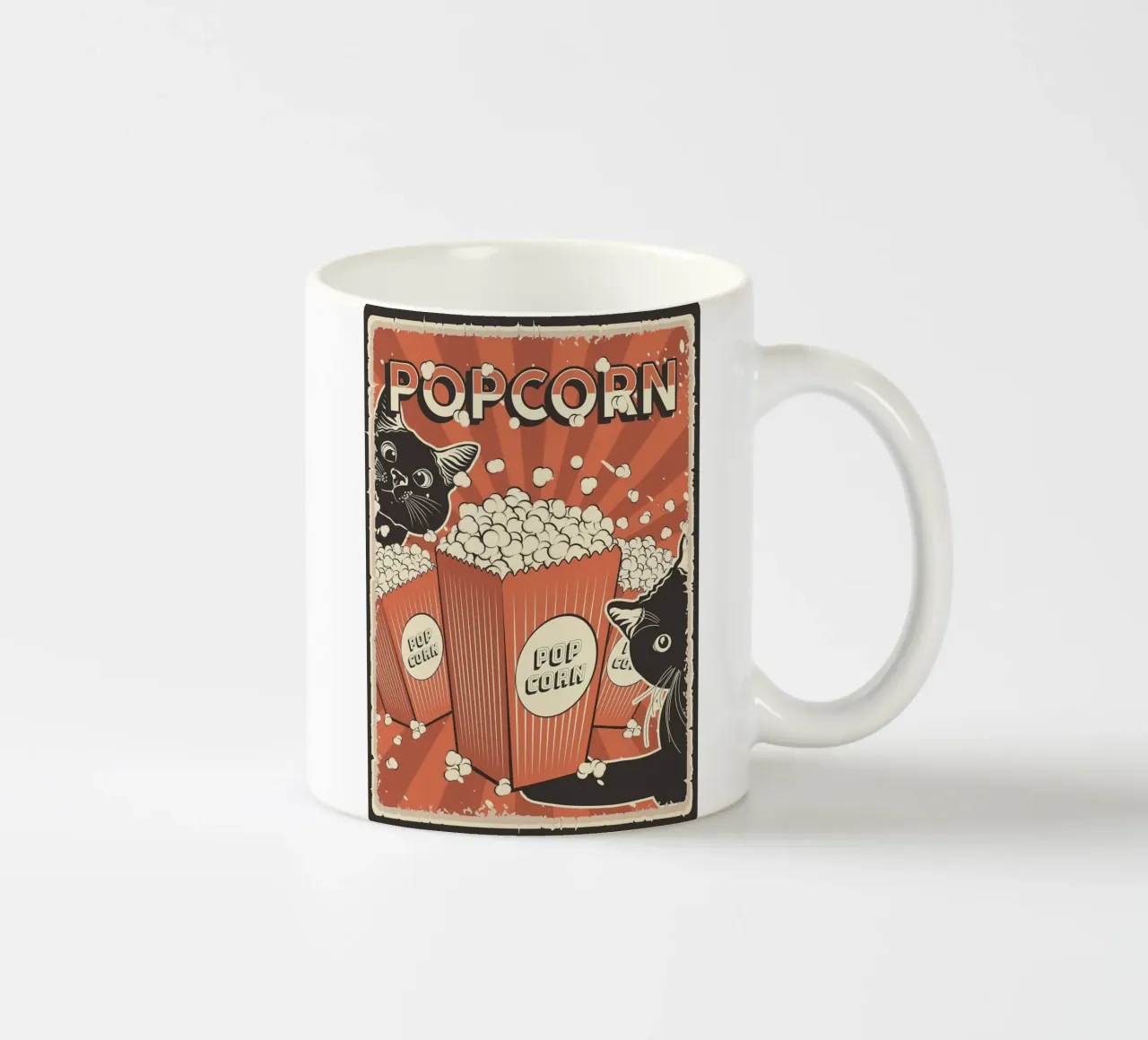 Popcorn per gatti retrò tazza in ceramica da apple crumble