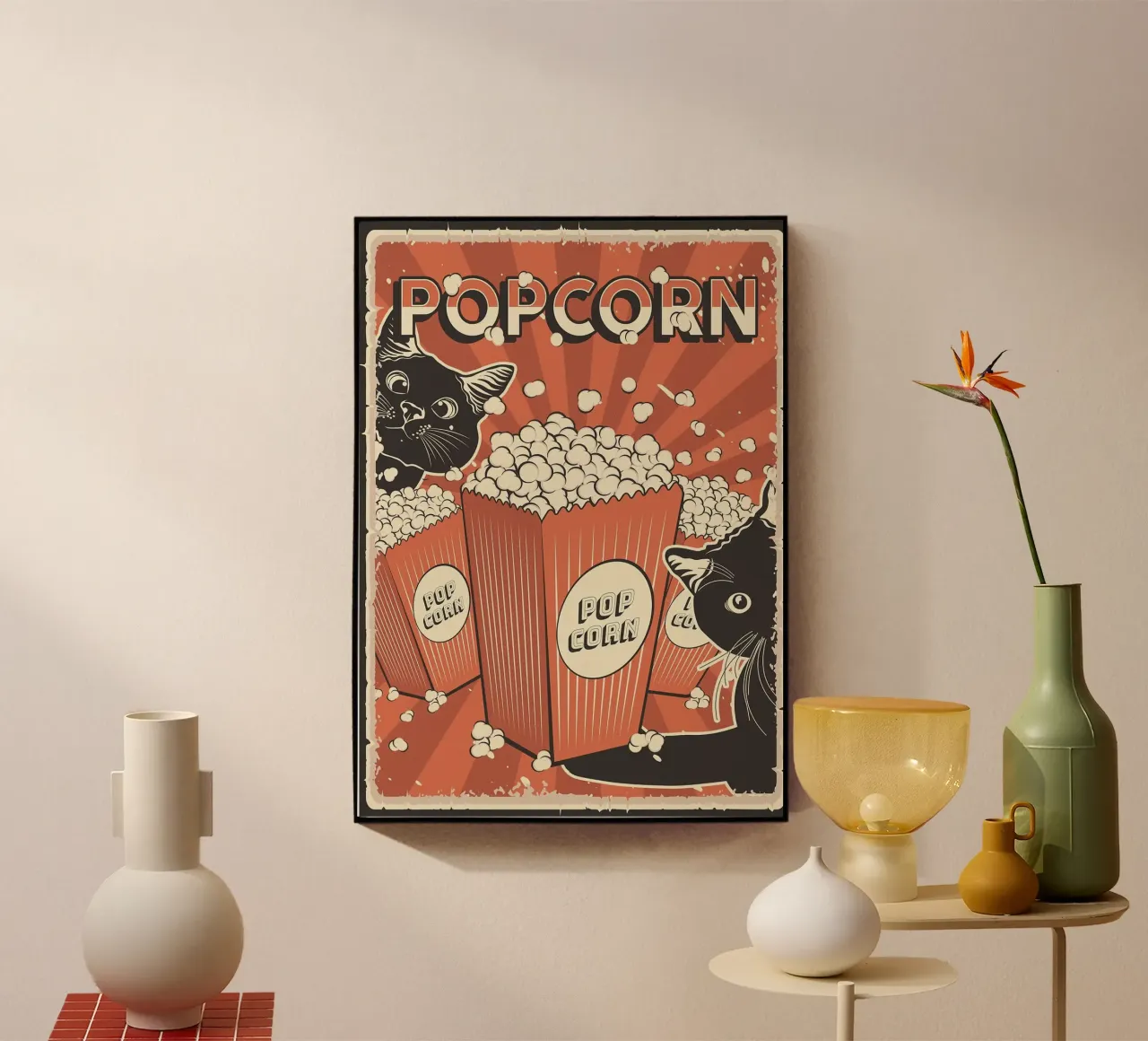 Popcorn per gatti retrò plexiglass da apple crumble