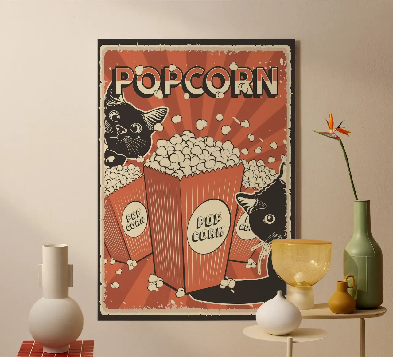 Popcorn per gatti retrò plexiglass da apple crumble