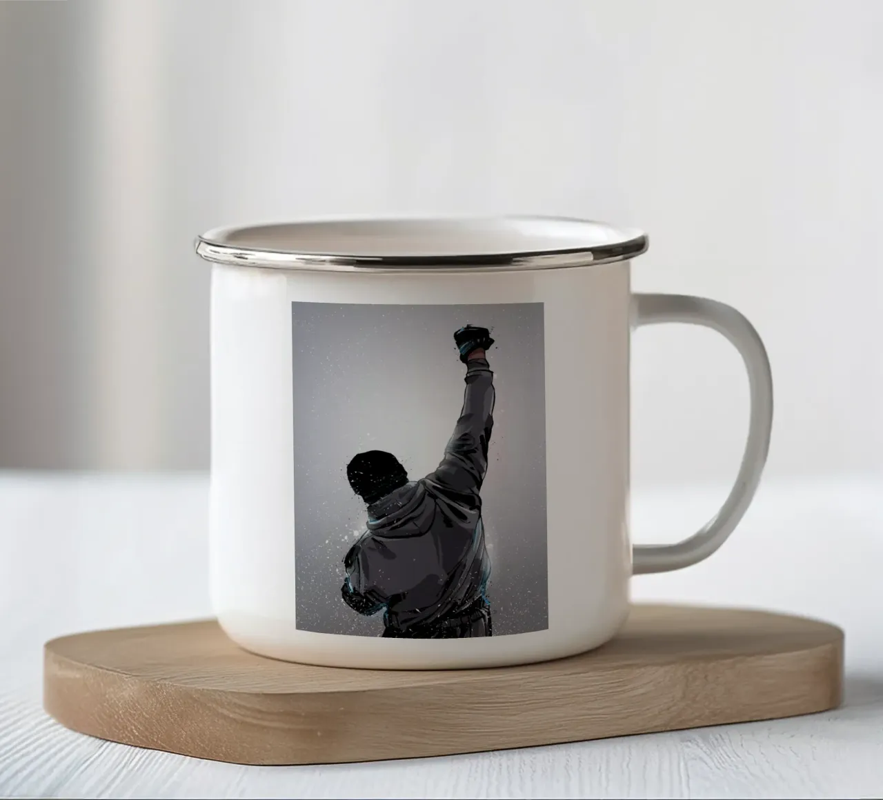 Rocky Balboa tazza in smalto da nabakumov