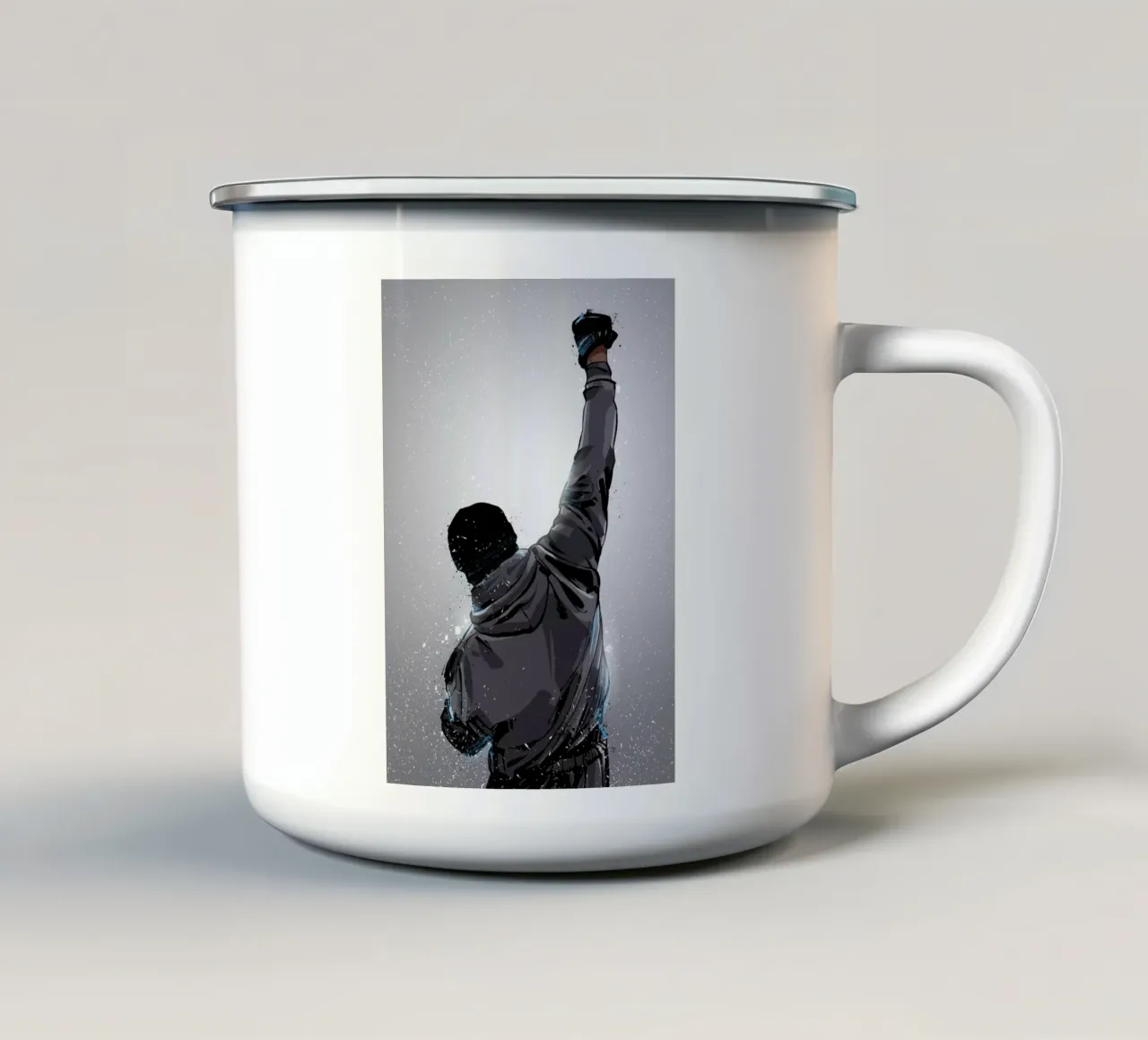 Rocky Balboa tazza in smalto da nabakumov