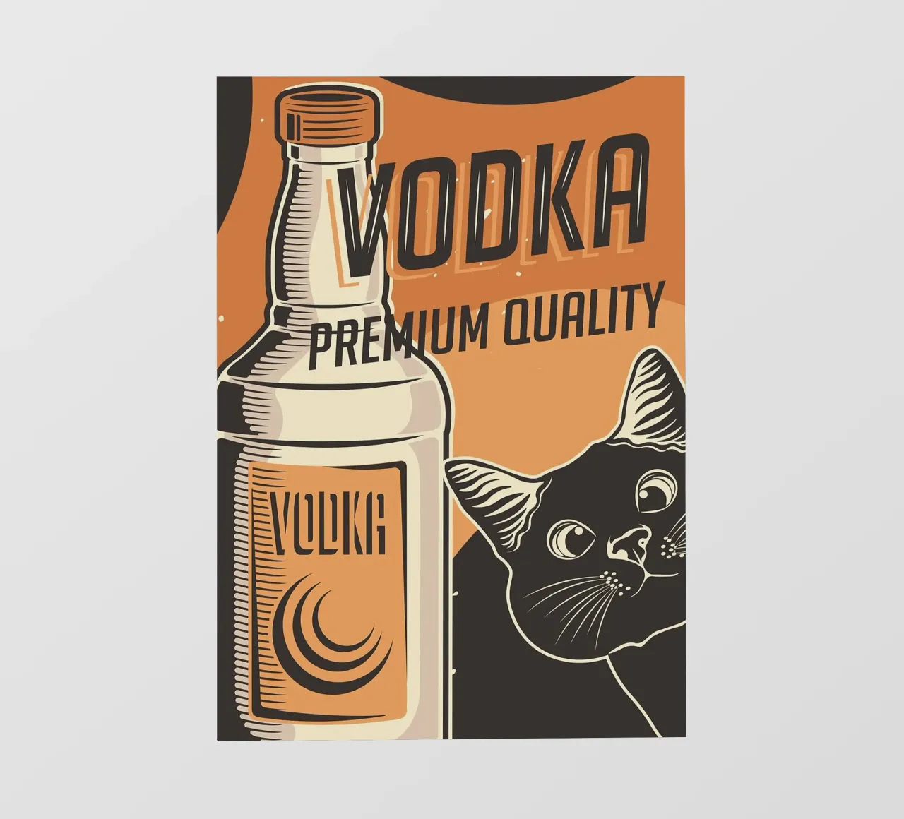 Gatto Vodka pellicola backlit da apple crumble
