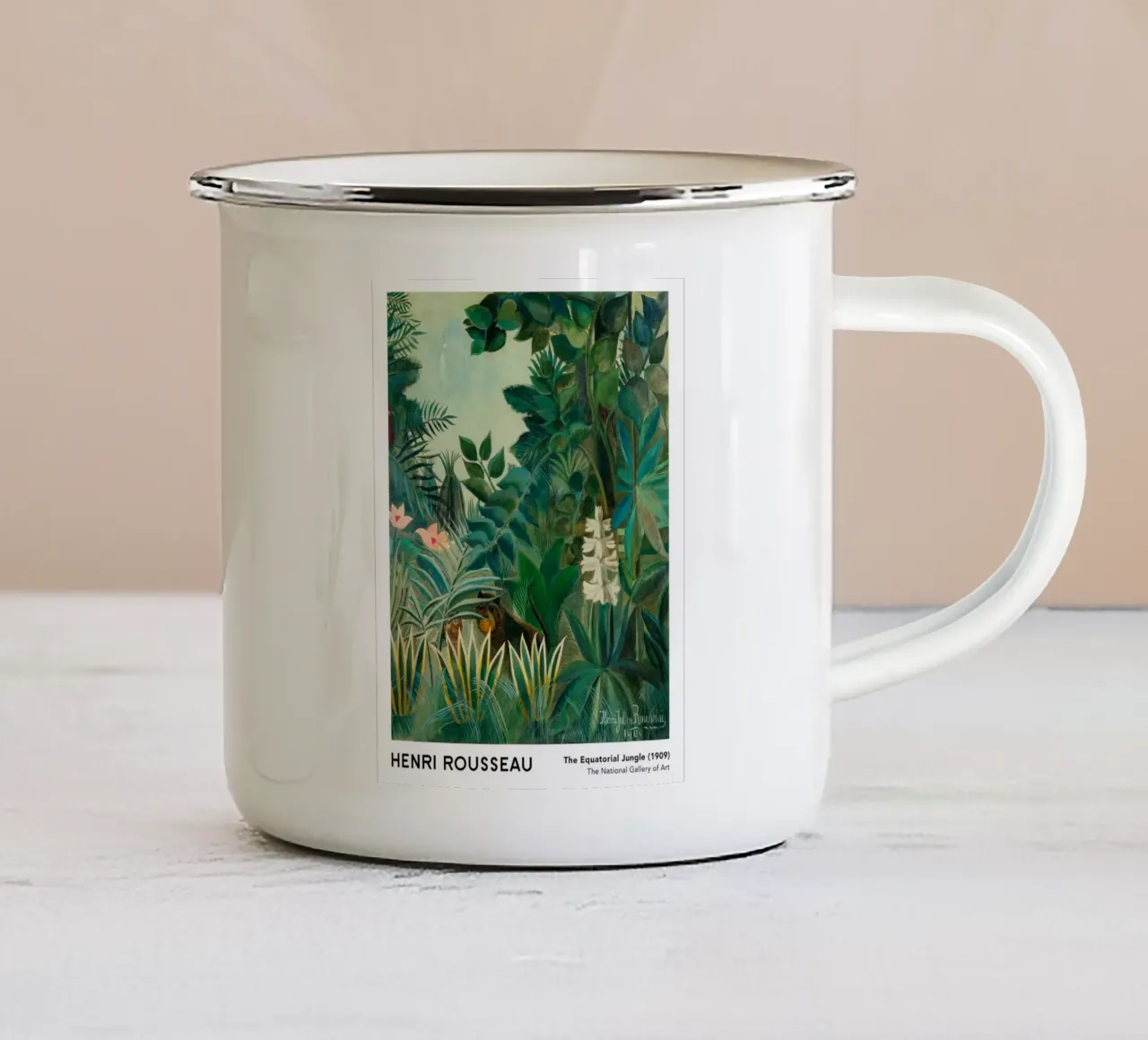 La giungla equatoriale 1909 tazza in smalto da Anke Gottlieg