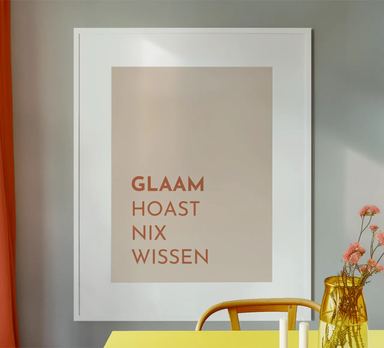 Glaam hoast nix wissen carta hahnemühle da Made in Bavaria
