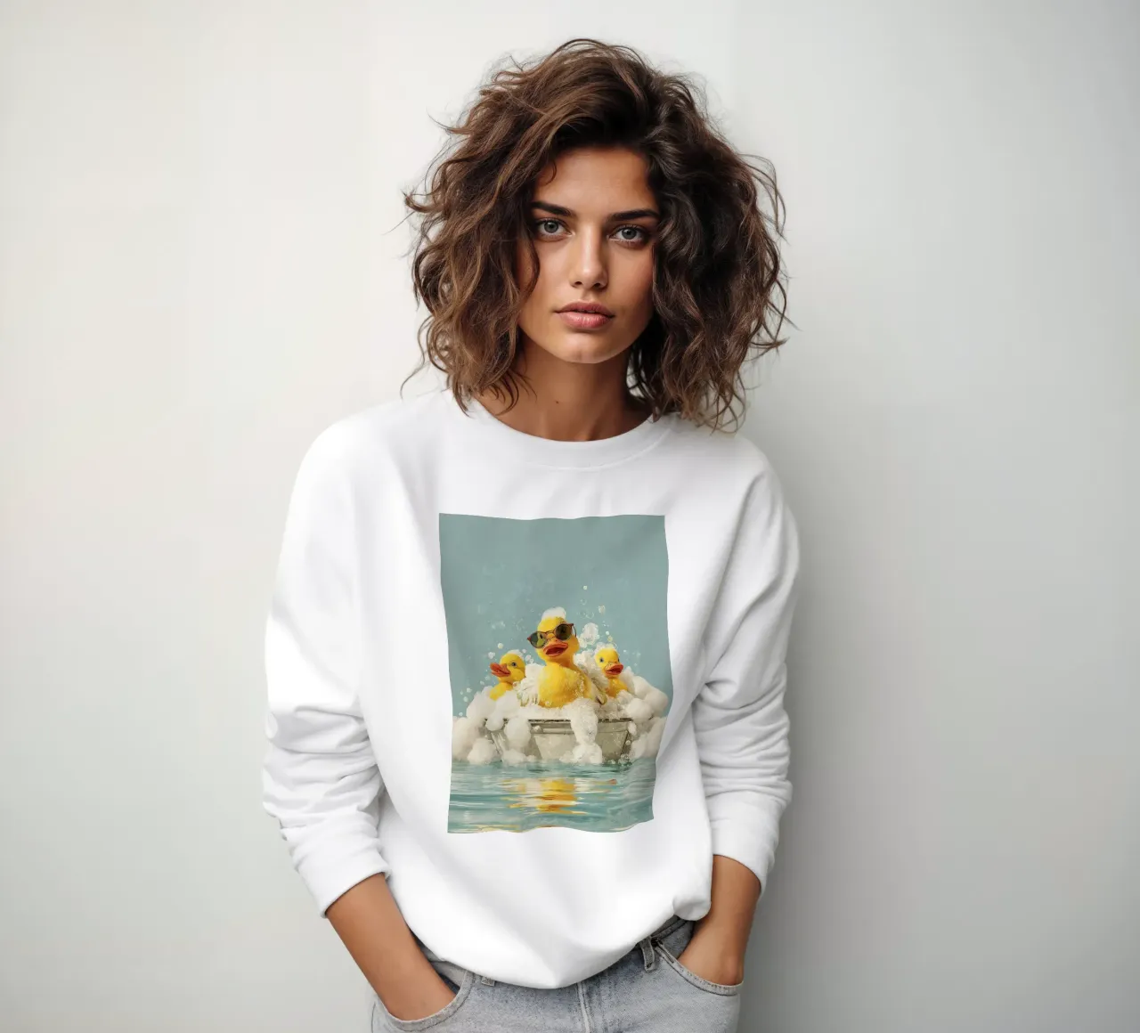 Duck Squad Soak - Retro Bubble Bath Vibes Sweatshirt von HARU HARU