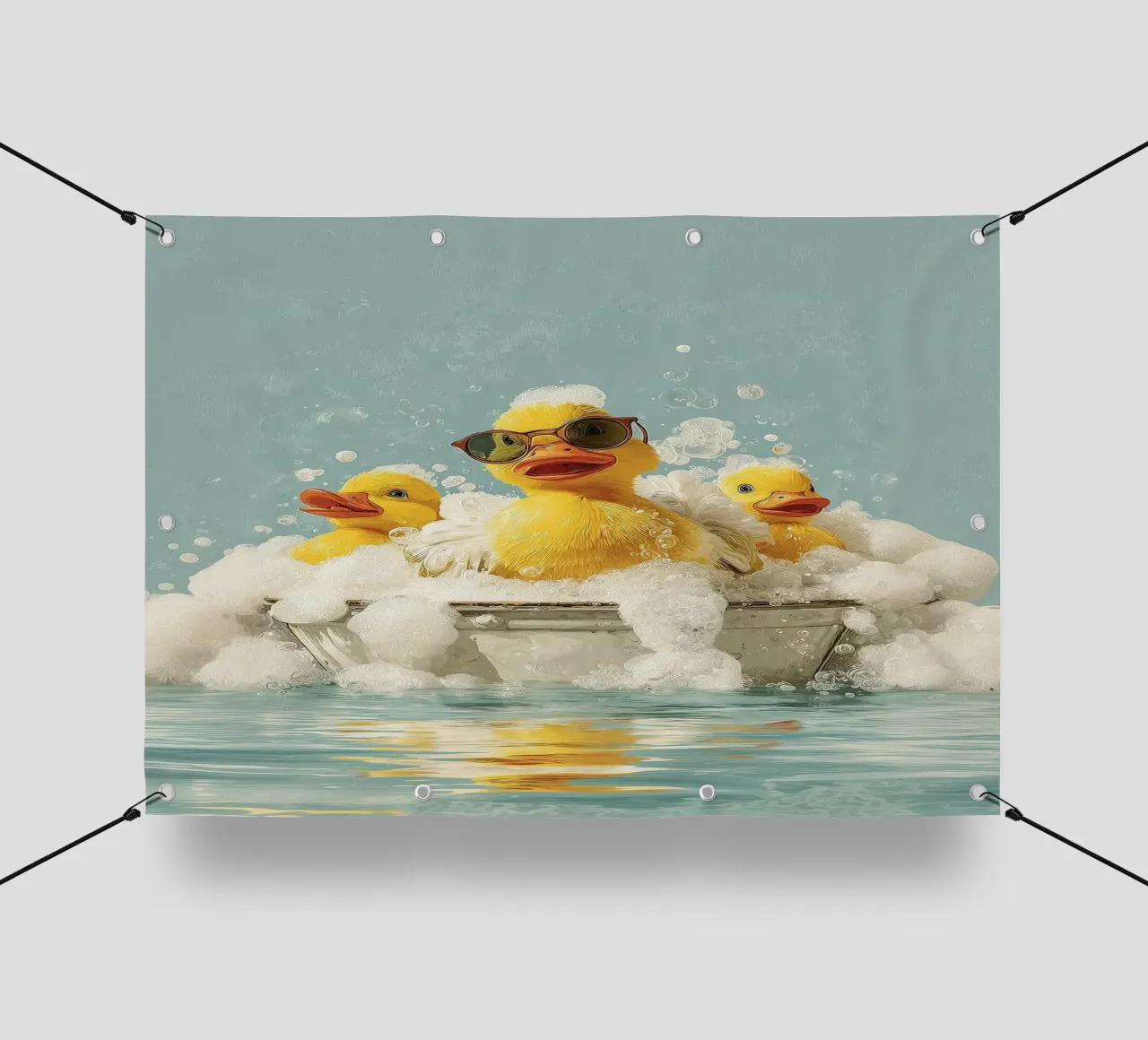 Duck Squad Soak - Retro Bubble Bath Vibes PVC Plane von HARU HARU