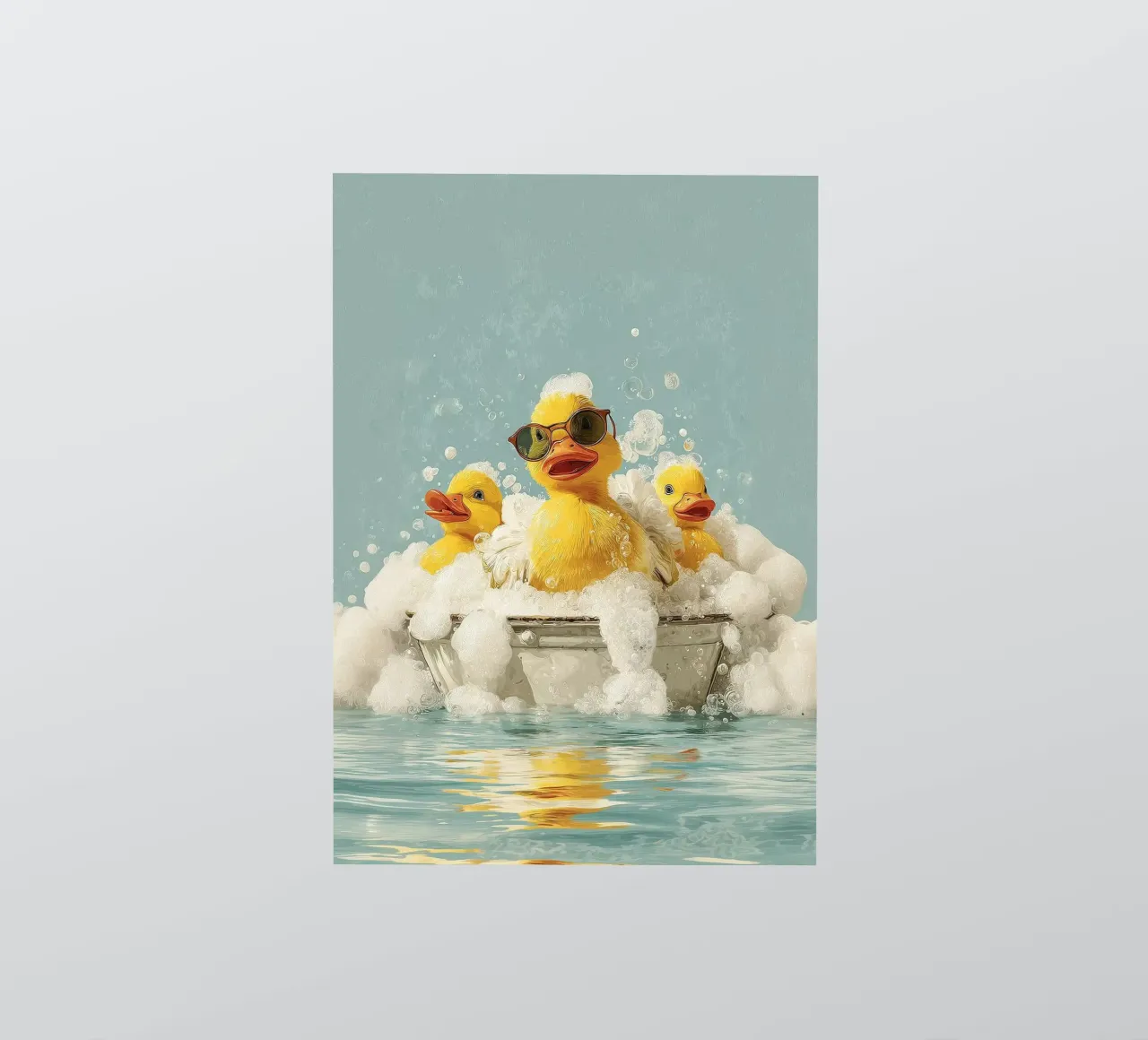 Duck Squad Soak - Retro Bubble Bath Vibes Sticker von HARU HARU
