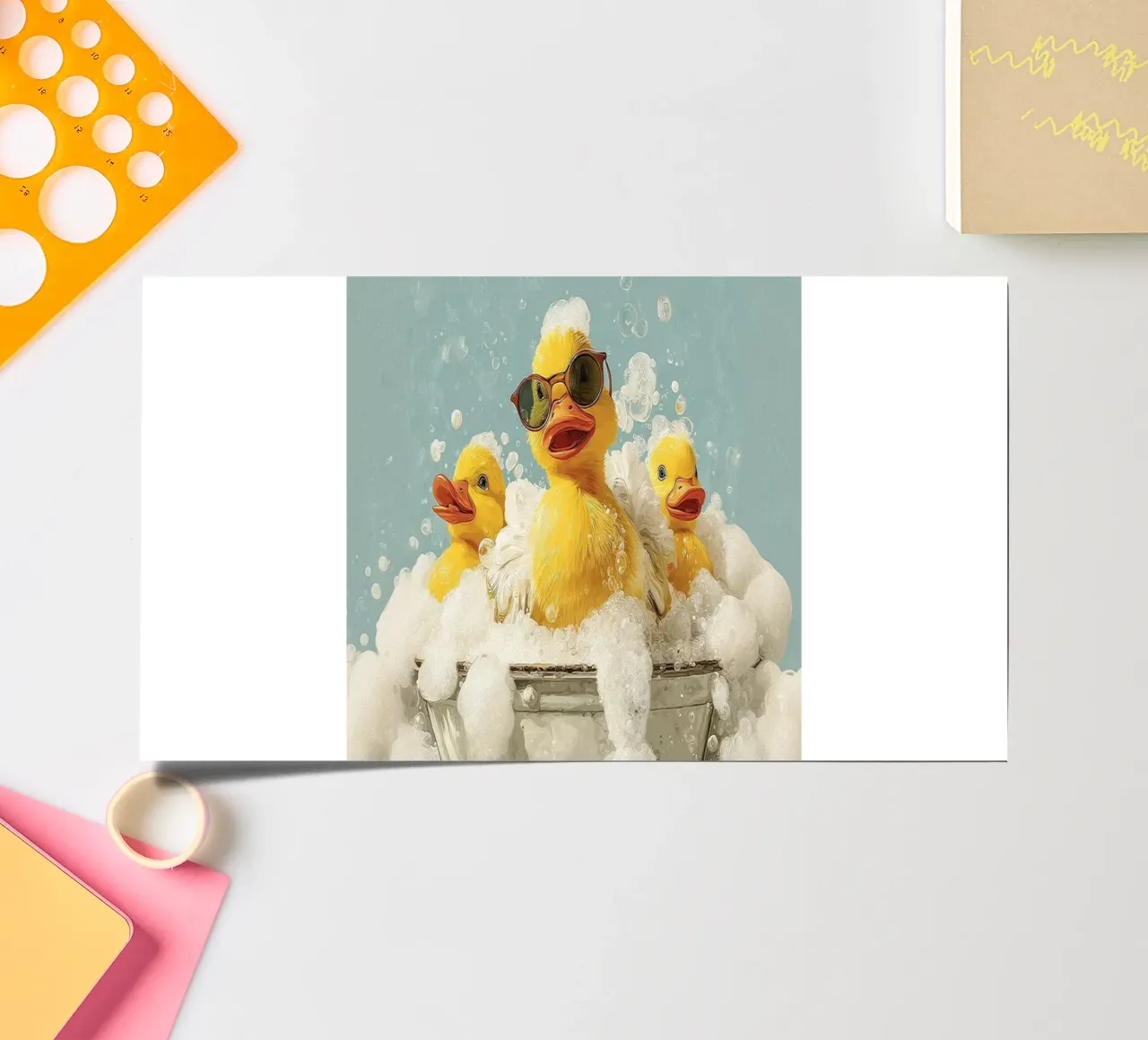 Duck Squad Soak - Retro Bubble Bath Vibes Stickerbogen von HARU HARU