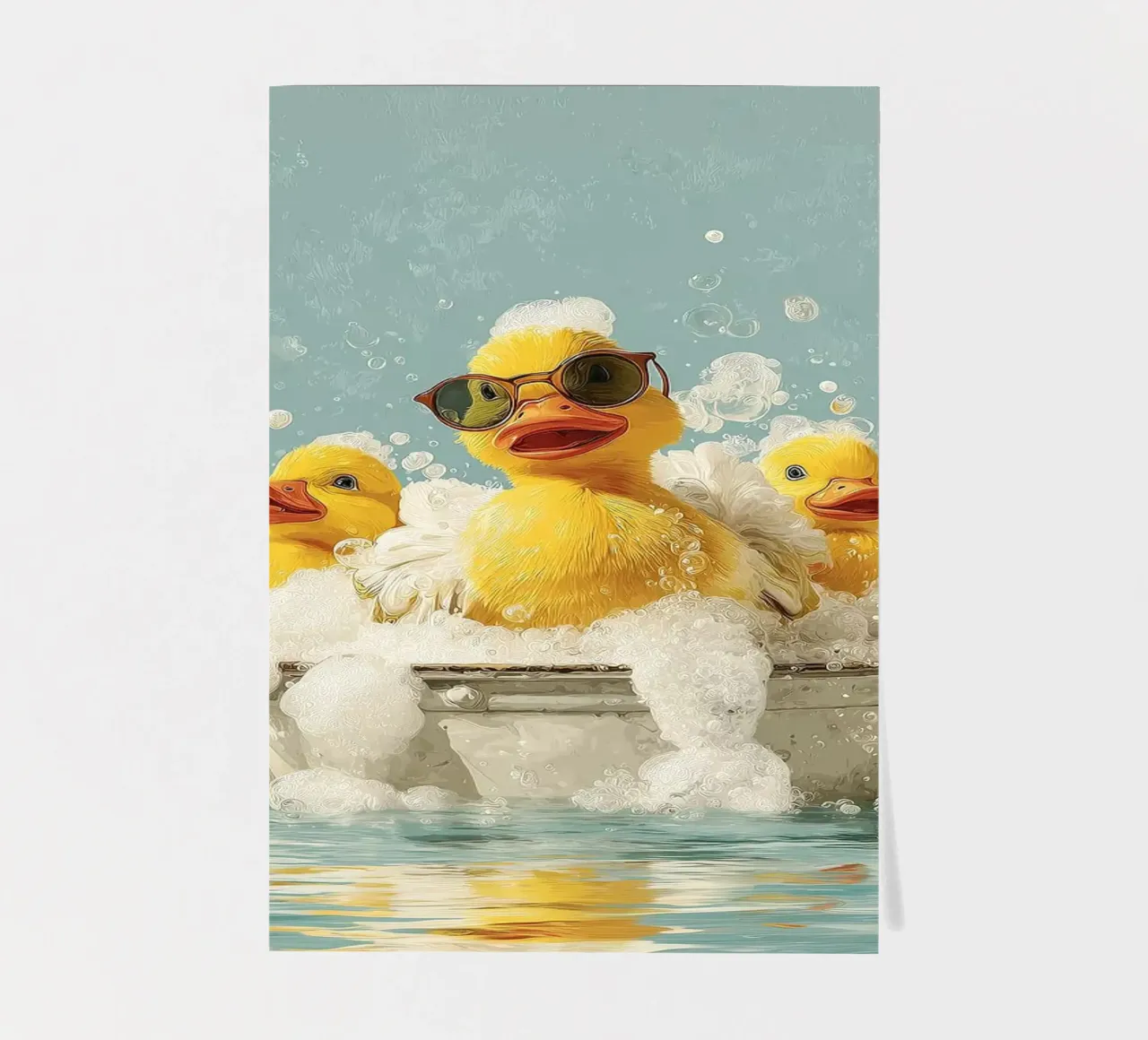 Duck Squad Soak - Retro Bubble Bath Vibes Stickerbogen von HARU HARU