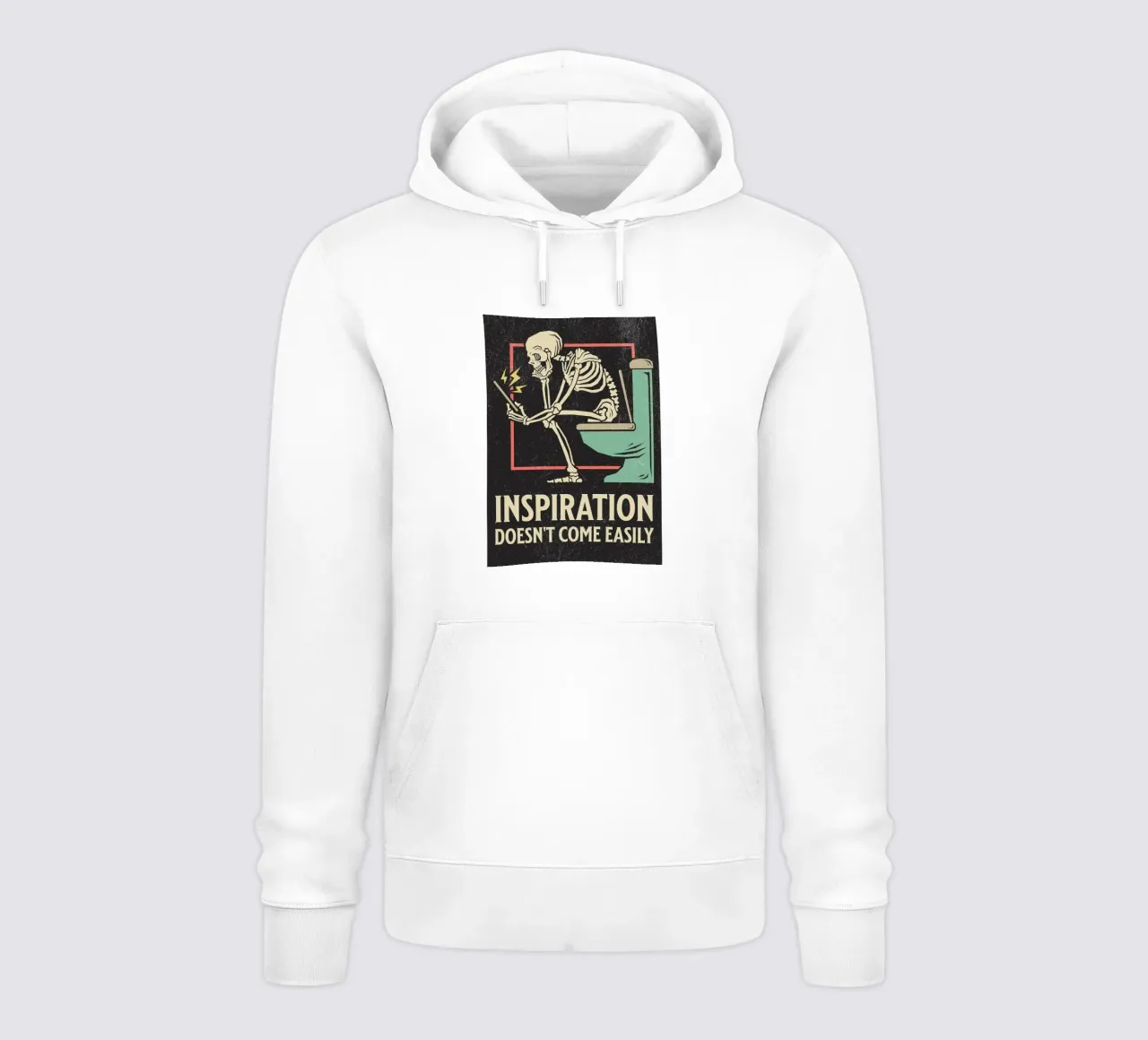 Divertido Esqueleto Sentado En El Inodoro Inspiración No Com sudadera con capucha de HARU HARU