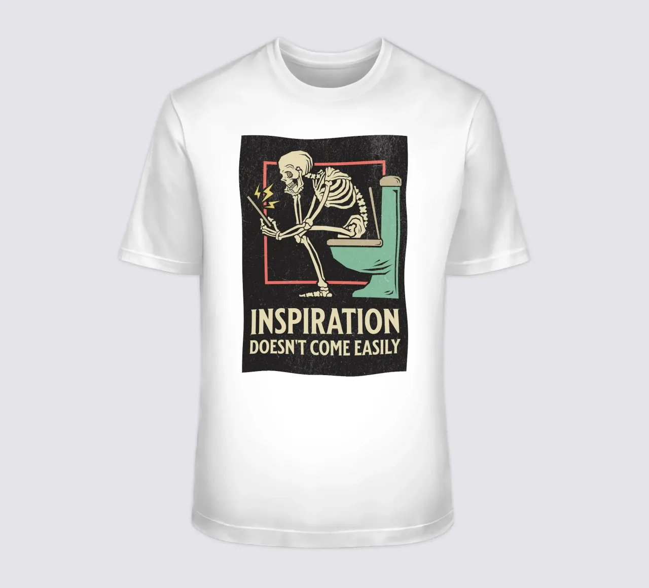 Divertido Esqueleto Sentado En El Inodoro Inspiración No Com camiseta de HARU HARU