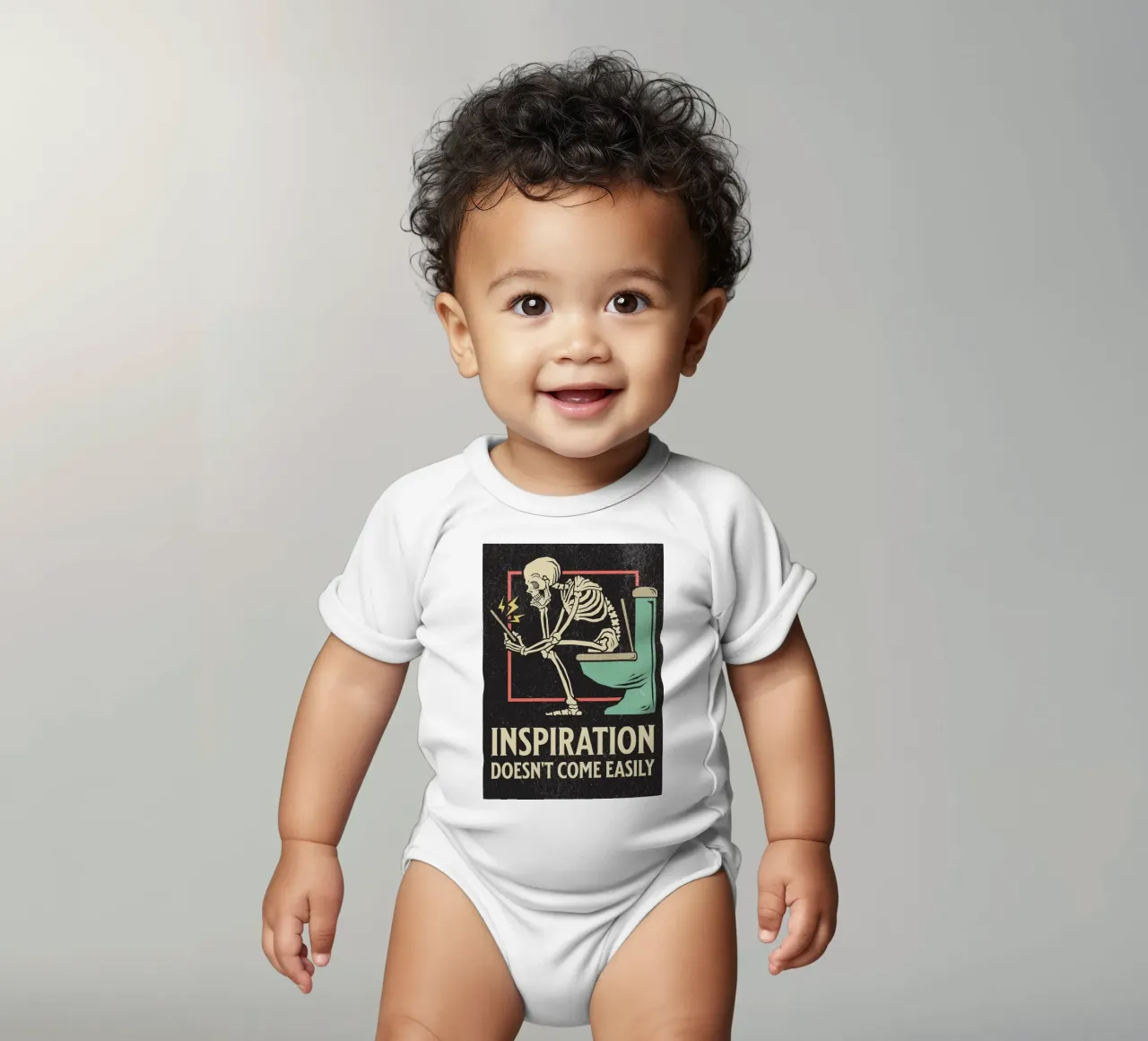Funny Skeleton Sitting On The Toilet Inspiration Doesn't Com body bébé de HARU HARU