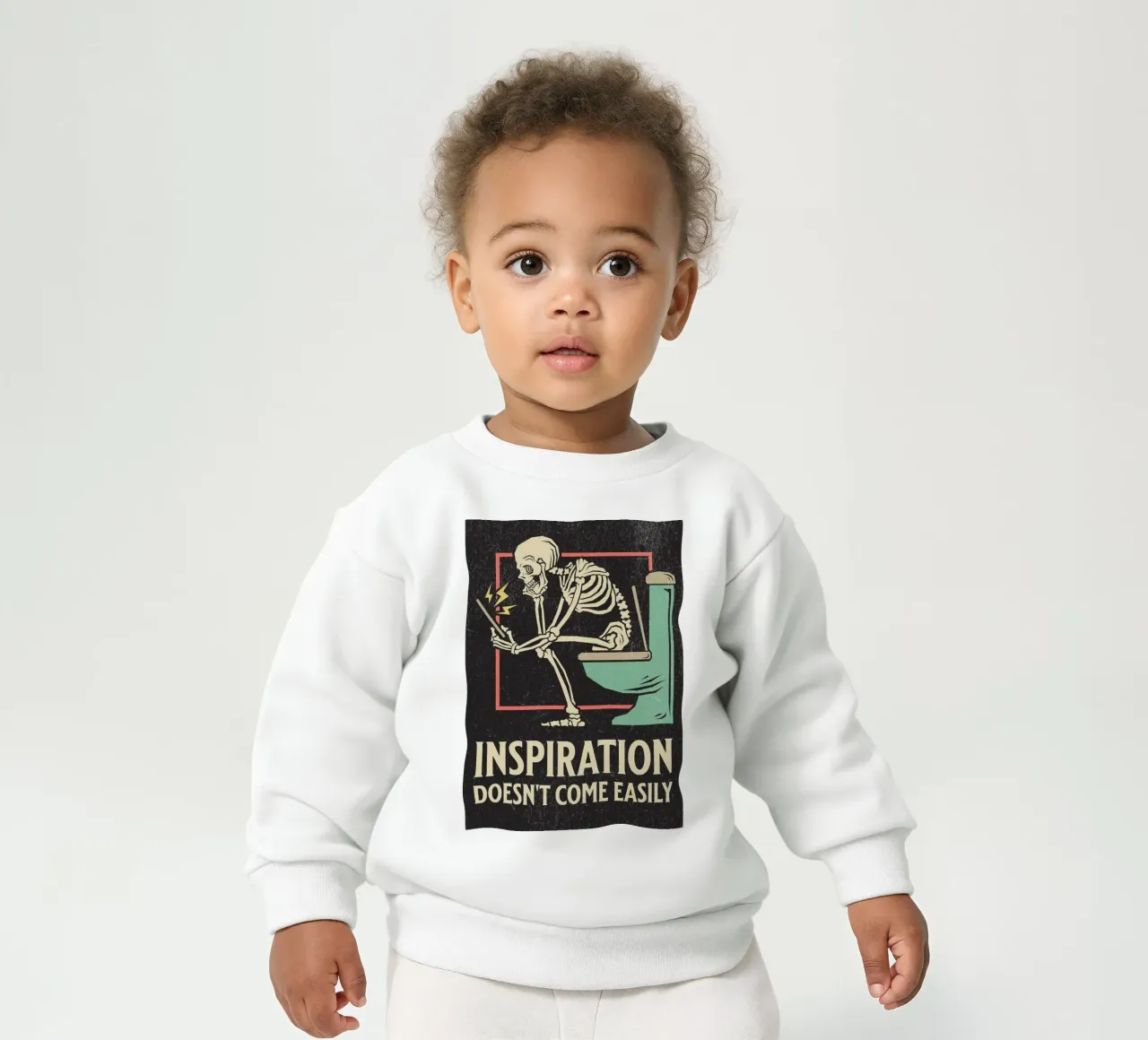 Funny Skeleton Sitting On The Toilet Inspiration Doesn't Com sweat pour bébé de HARU HARU